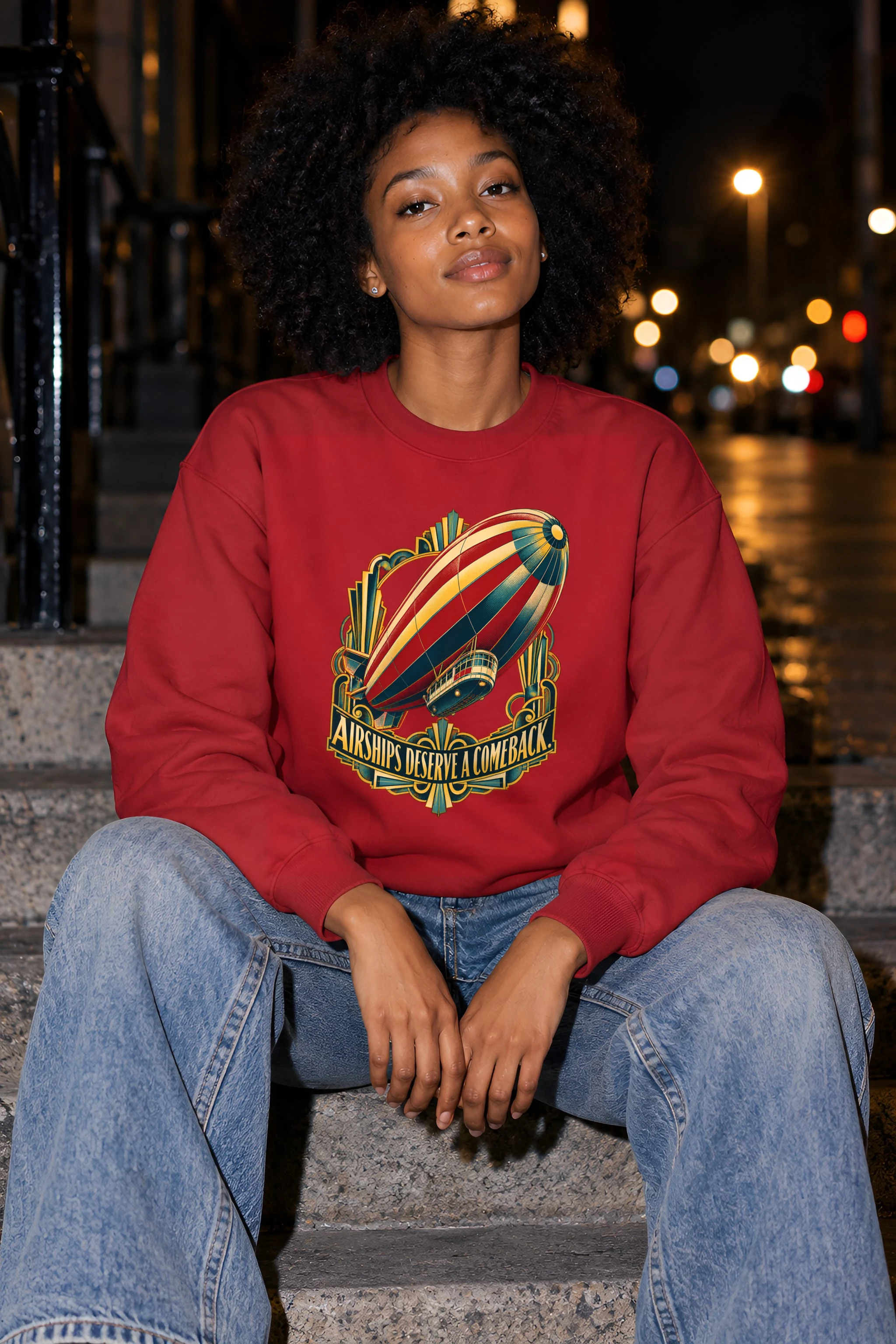 "Airships Deserve A Comeback" Heavy Blend Unisex Crewneck Sweatshirt