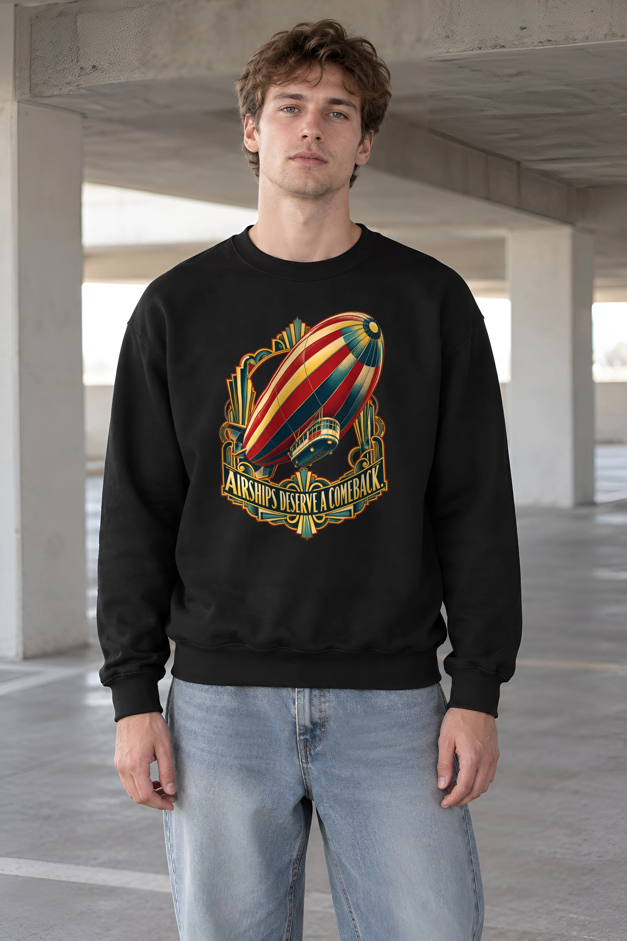 "Airships Deserve A Comeback" Heavy Blend Unisex Crewneck Sweatshirt