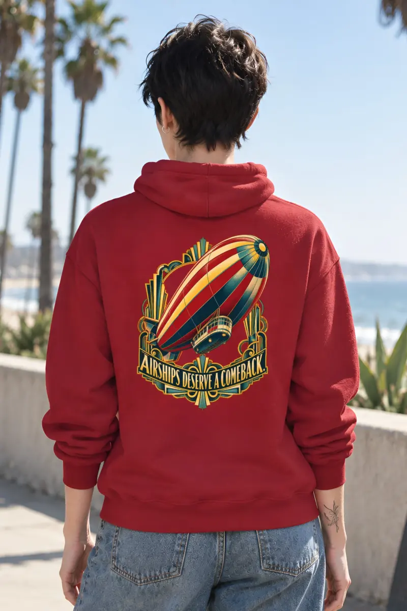 “Airships Deserve A Comeback” Heavy Blend Unisex Pullover Hoodie
