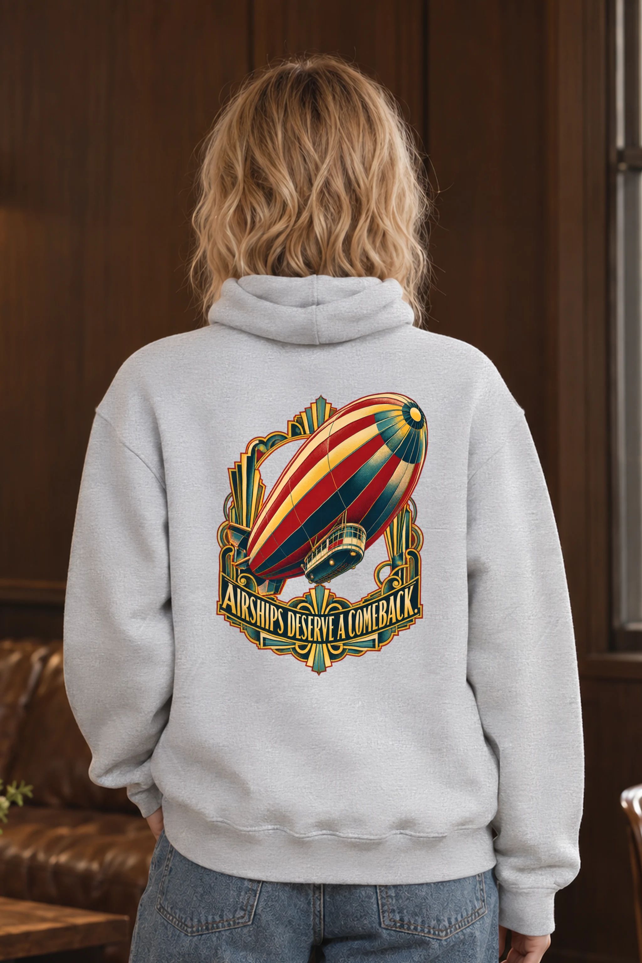 "Airships Deserve A Comeback" Heavy Blend Unisex Pullover Hoodie