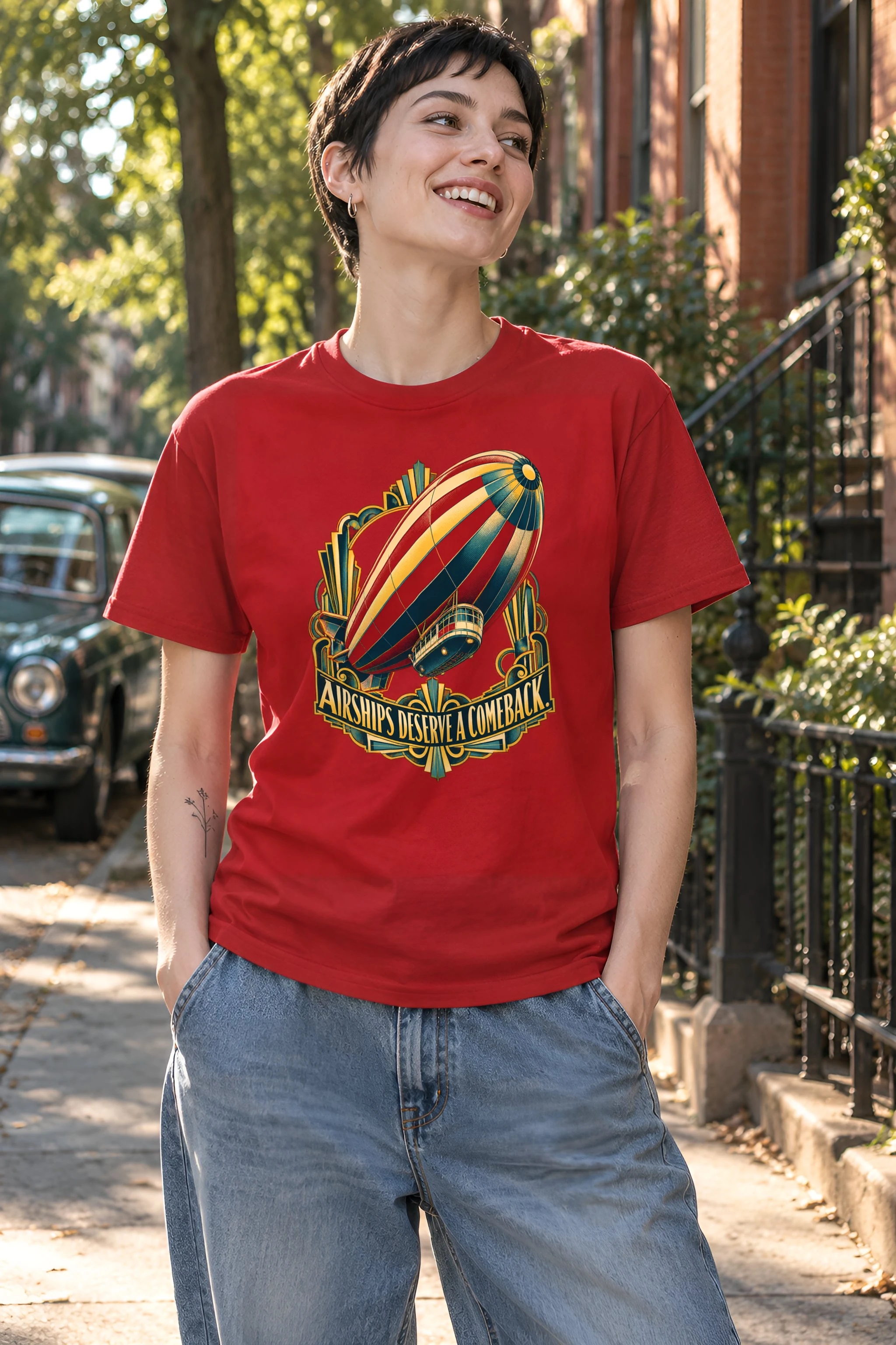 "Airships Deserve A Comeback" Heavyweight Unisex Crewneck T-shirt