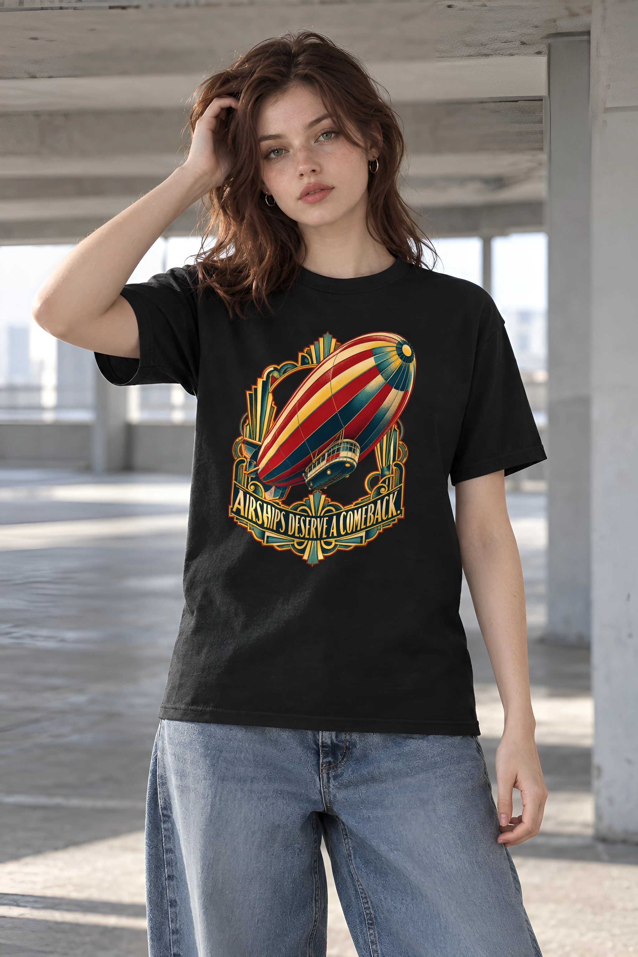 "Airships Deserve A Comeback" Heavyweight Unisex Crewneck T-shirt
