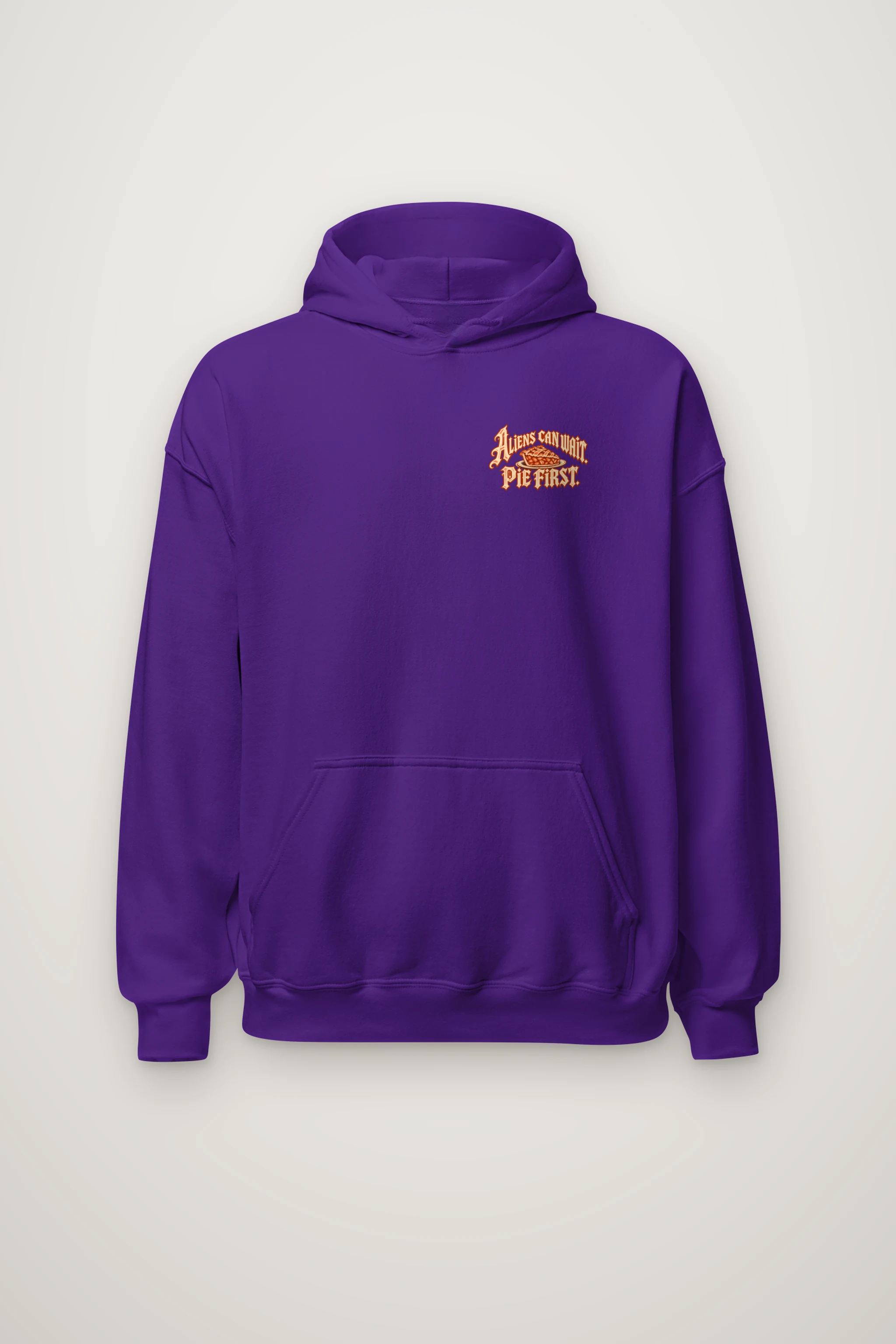 "Aliens Can Wait Pie First" Heavy Blend Unisex Pullover Hoodie