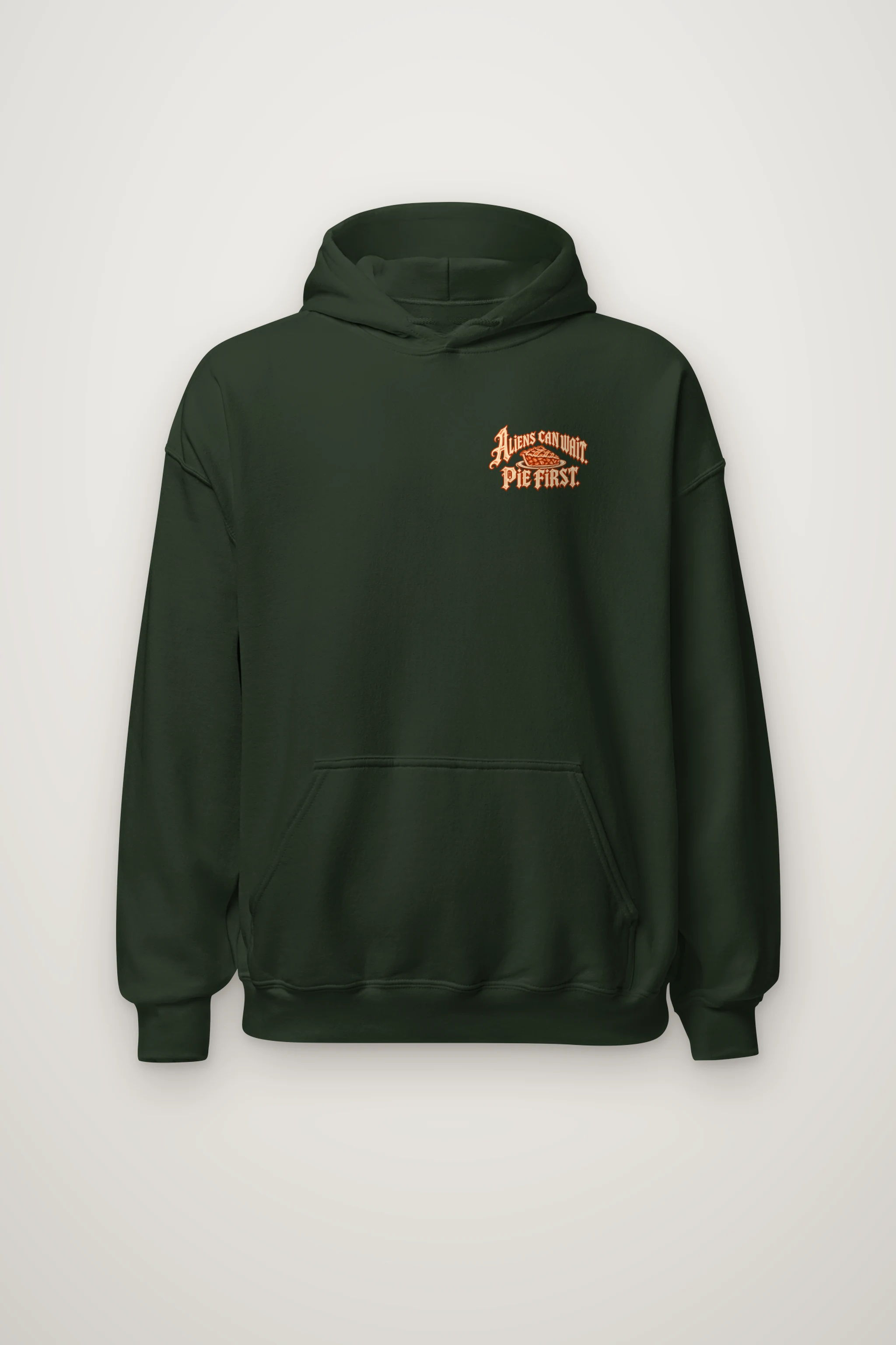 "Aliens Can Wait Pie First" Heavy Blend Unisex Pullover Hoodie
