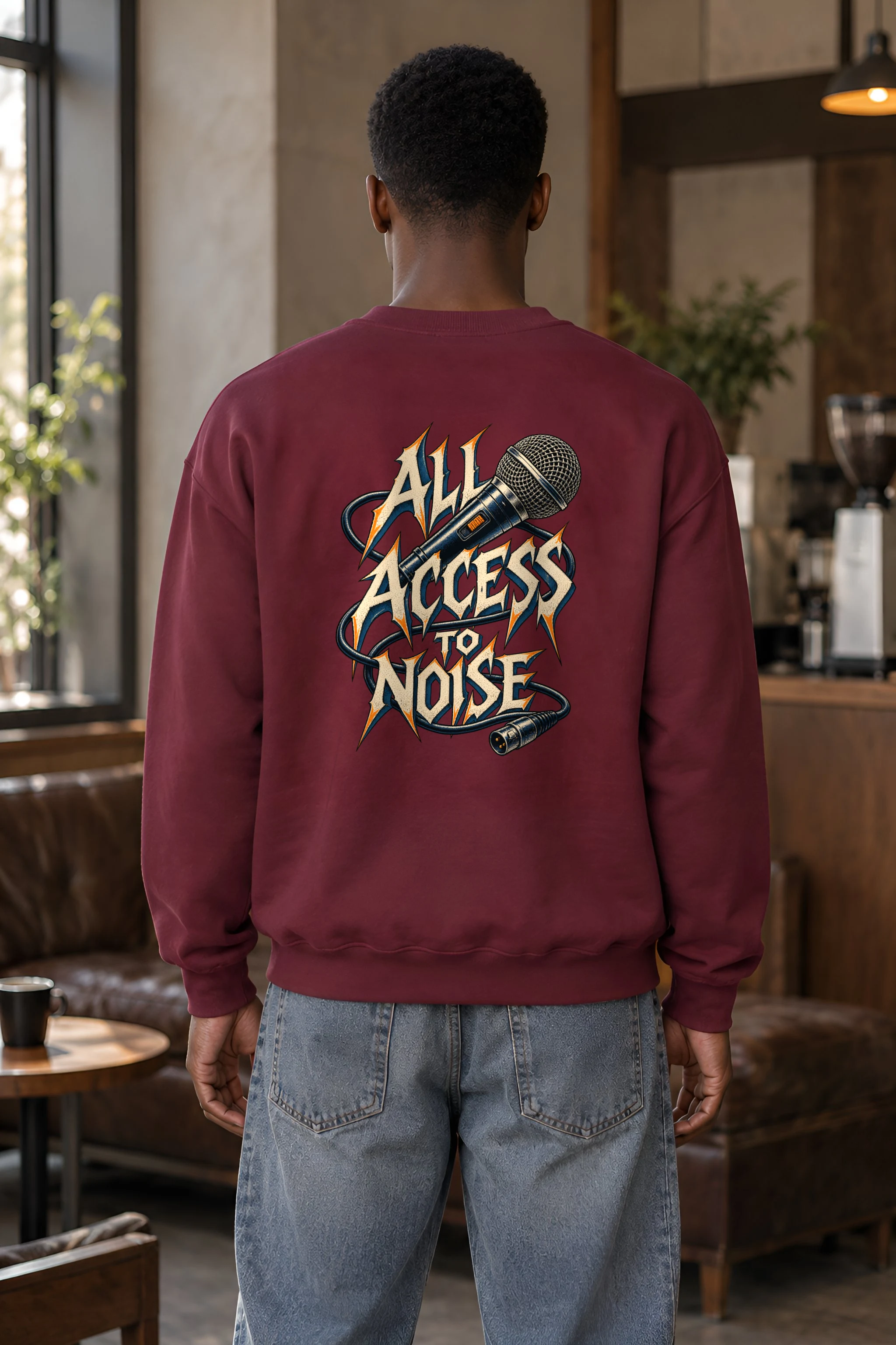 "All Access to Noise" Heavy Blend Unisex Crewneck Sweatshirt