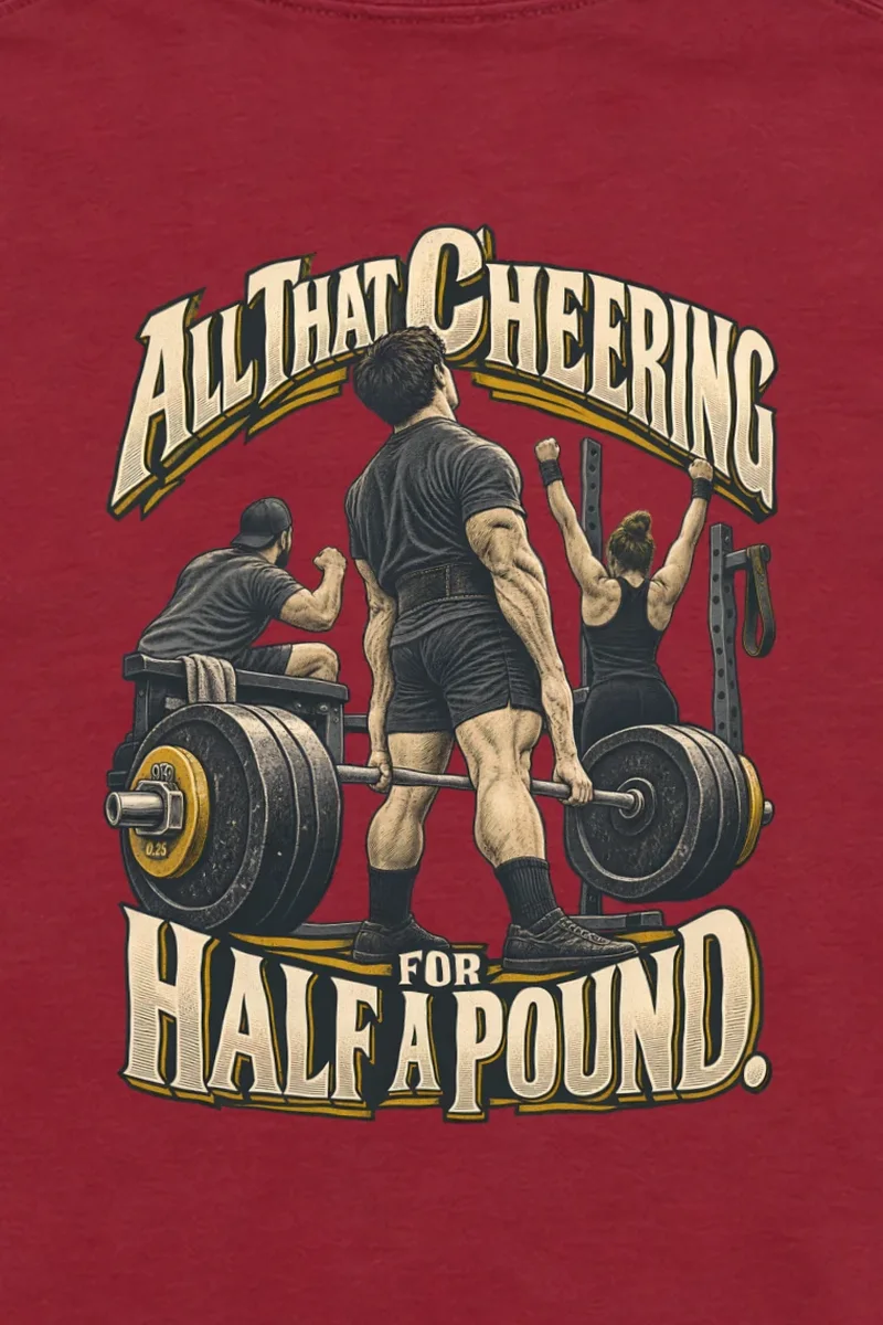 "All That Cheering For Half A Pound" Unisex Longsleeve T-shirt - the graphic up close