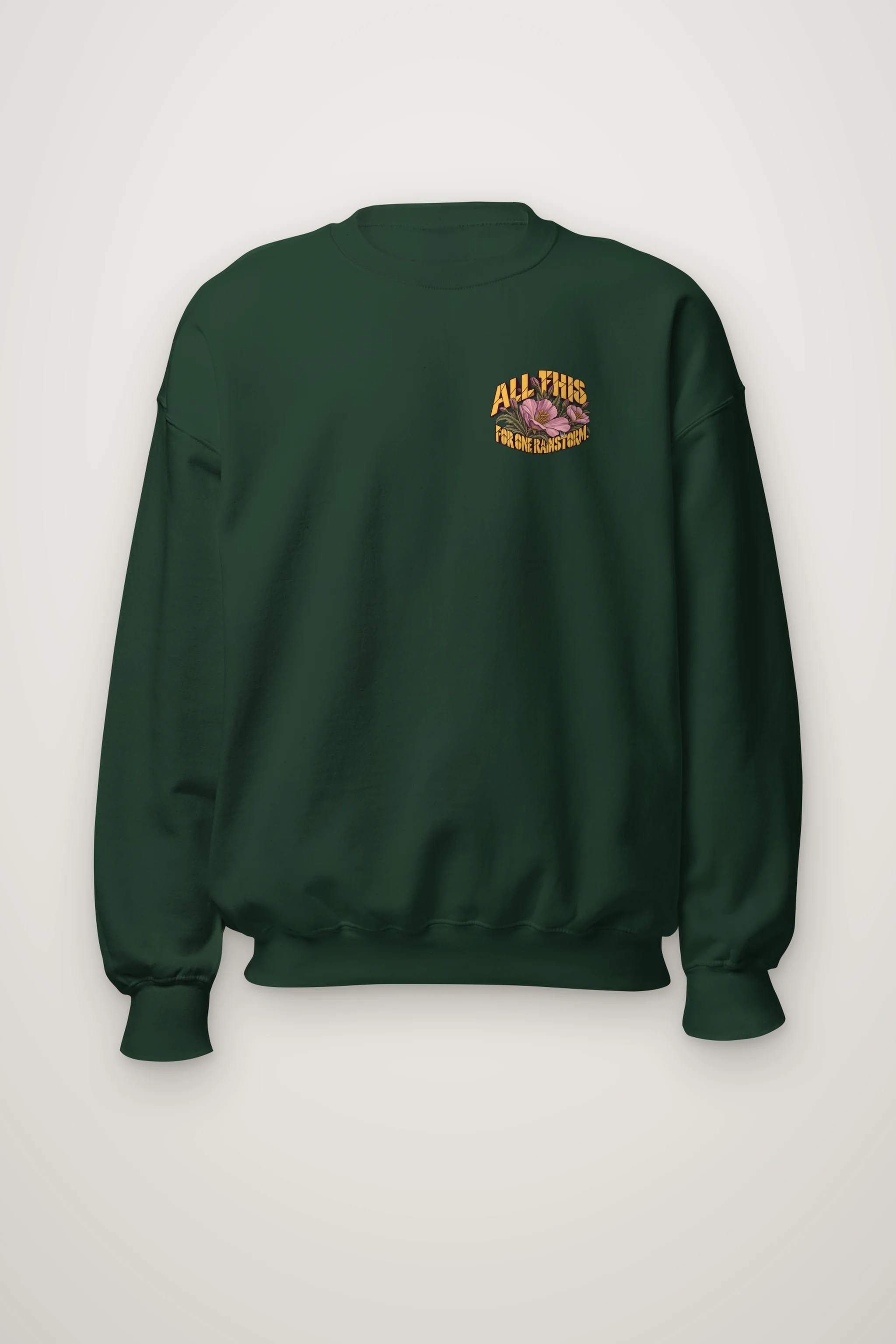 "All This for One Rainstorm" Heavy Blend Unisex Crewneck Sweatshirt