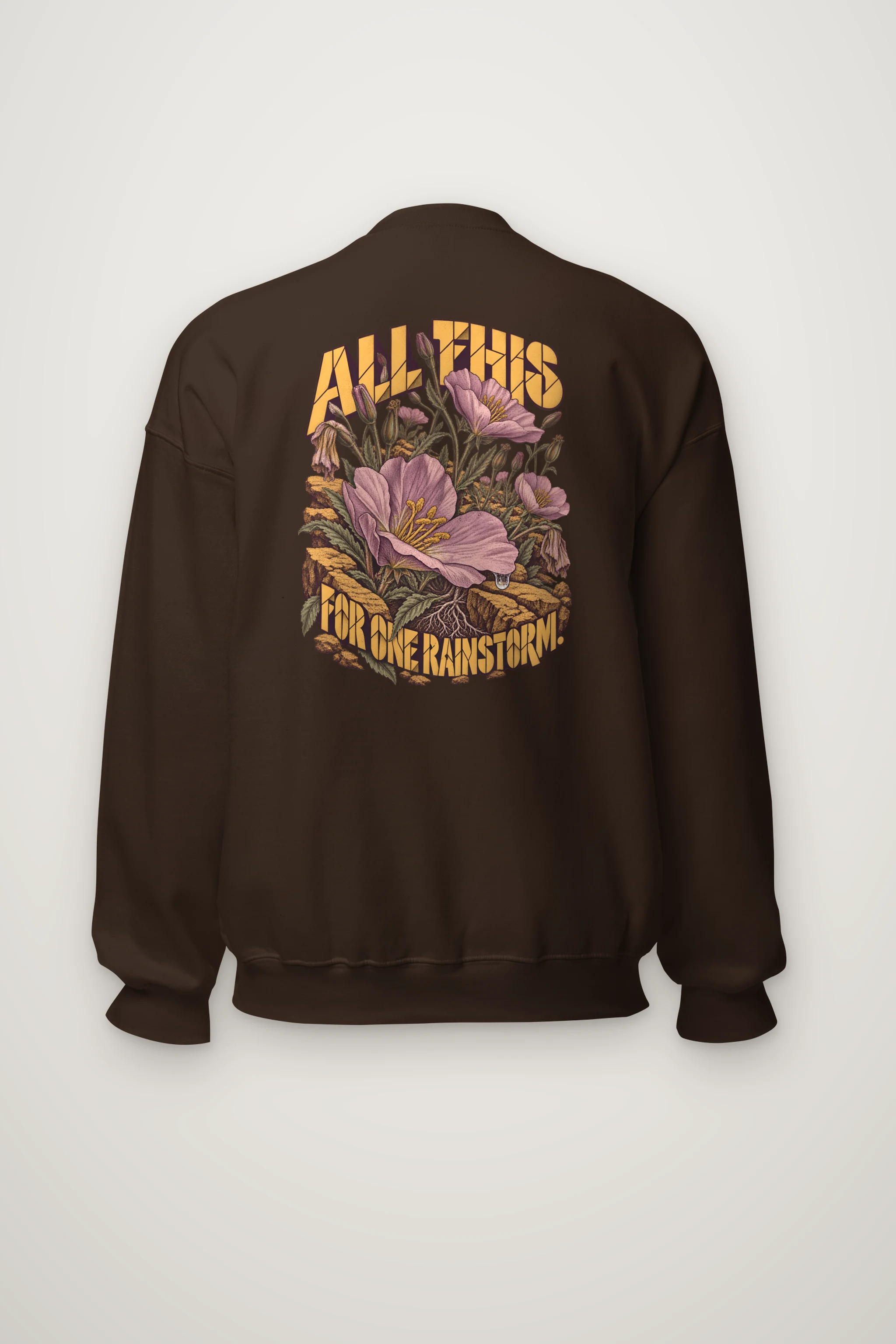"All This for One Rainstorm" Heavy Blend Unisex Crewneck Sweatshirt
