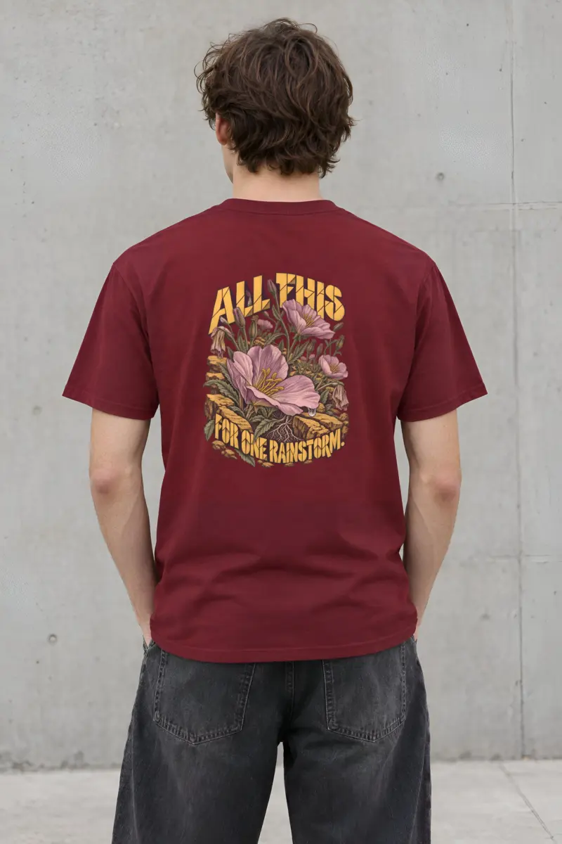 "All This For One Rainstorm" Heavyweight Unisex Crewneck T-shirt