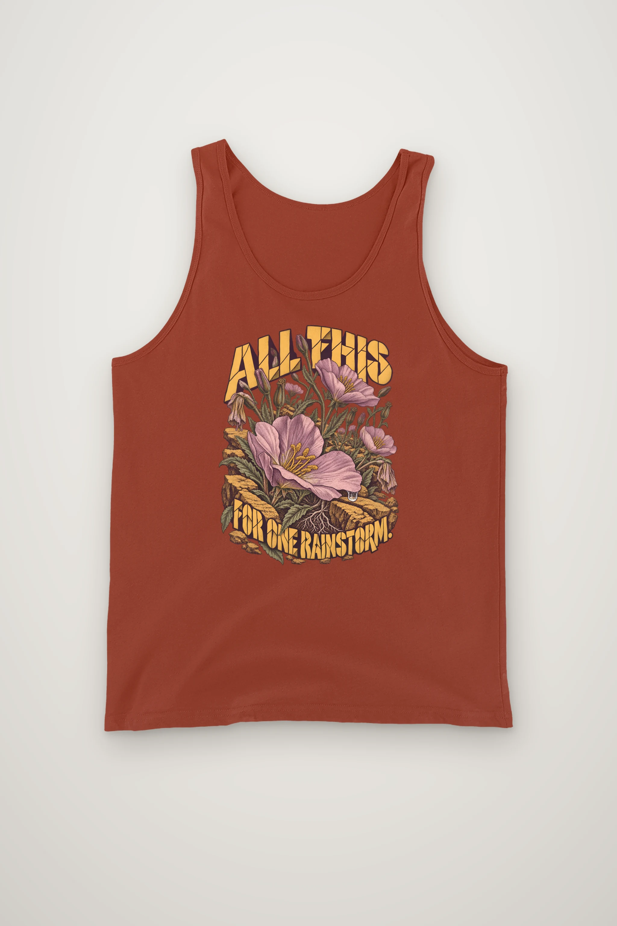 "All This For One Rainstorm" Unisex Jersey Tank