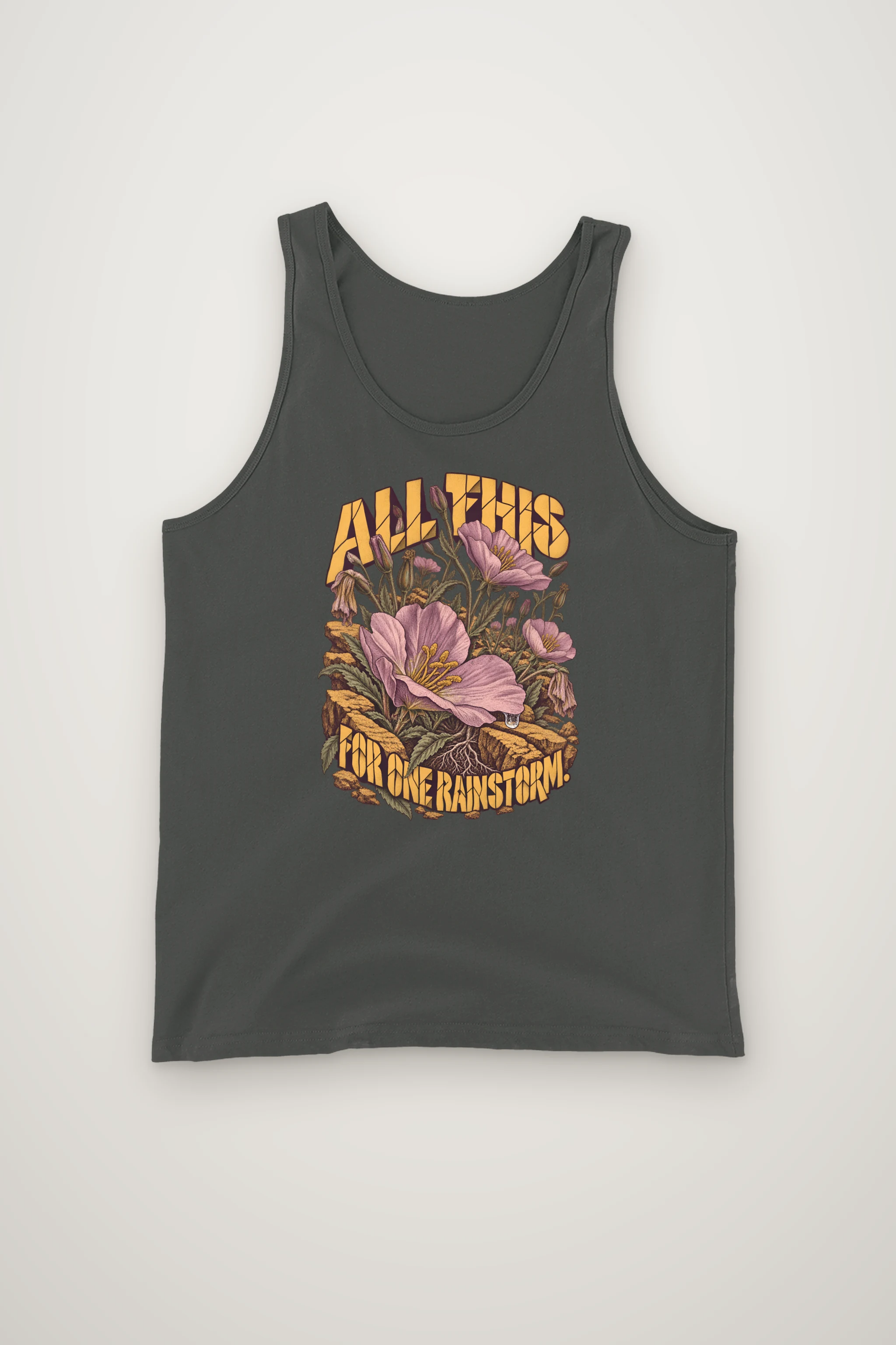 "All This For One Rainstorm" Unisex Jersey Tank
