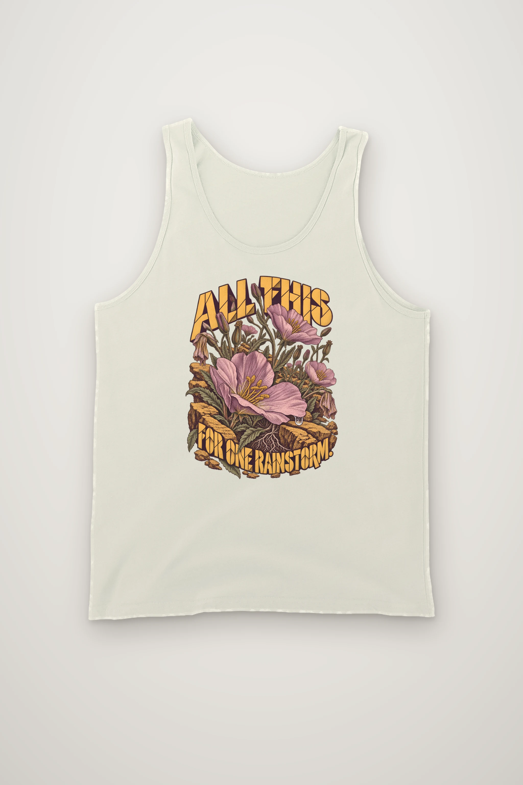 "All This For One Rainstorm" Unisex Jersey Tank