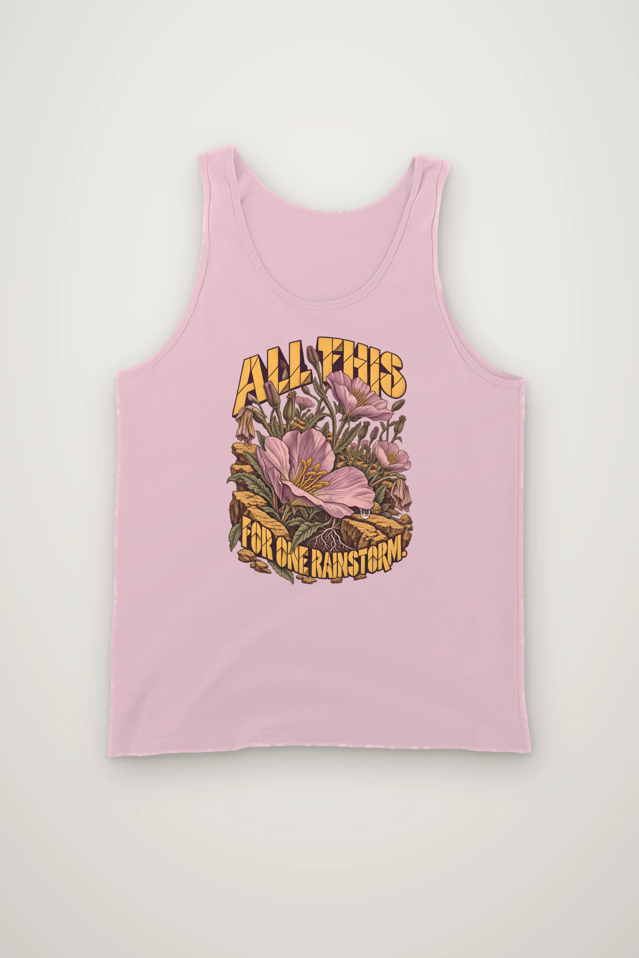 "All This For One Rainstorm" Unisex Jersey Tank