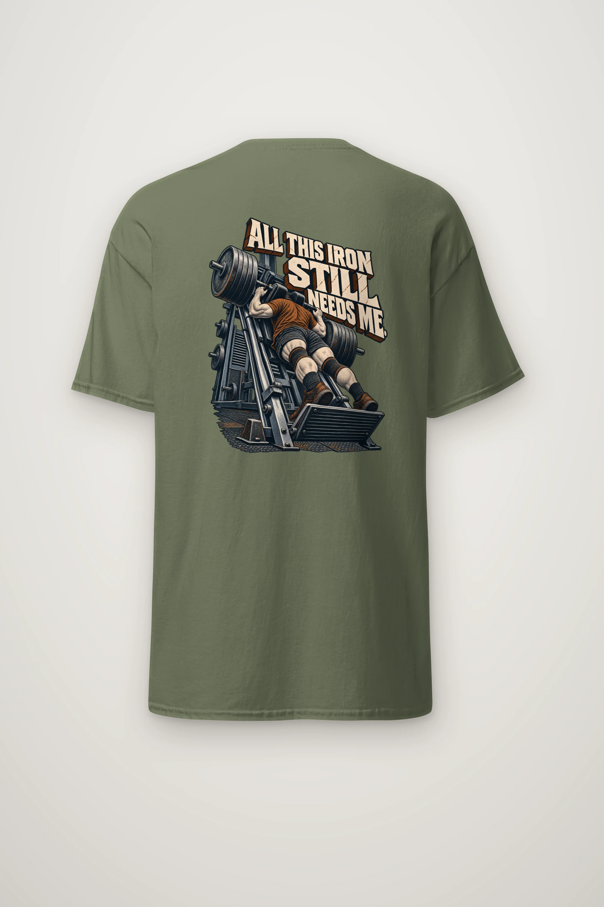 "All This Iron Still Needs Me" Heavyweight Unisex Crewneck T-shirt