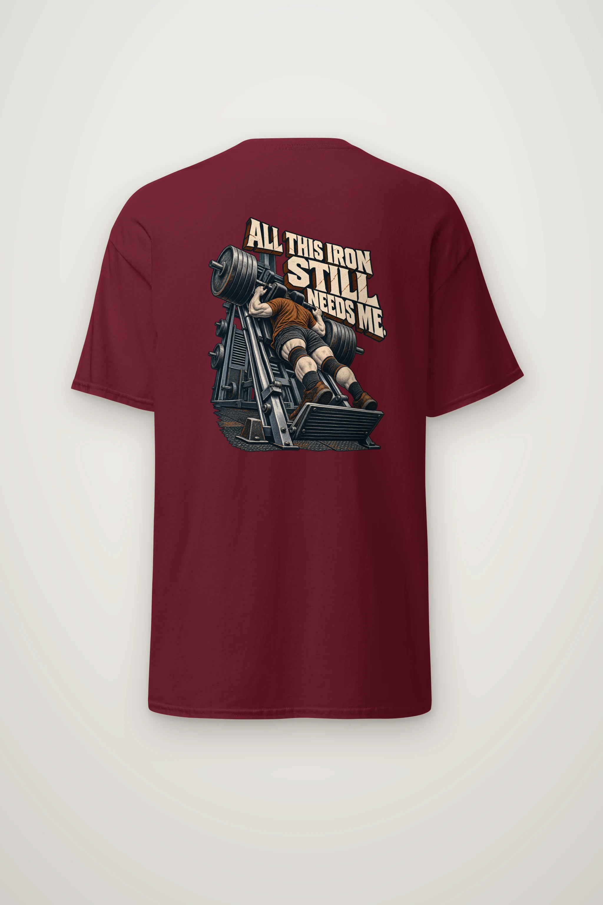"All This Iron Still Needs Me" Heavyweight Unisex Crewneck T-shirt