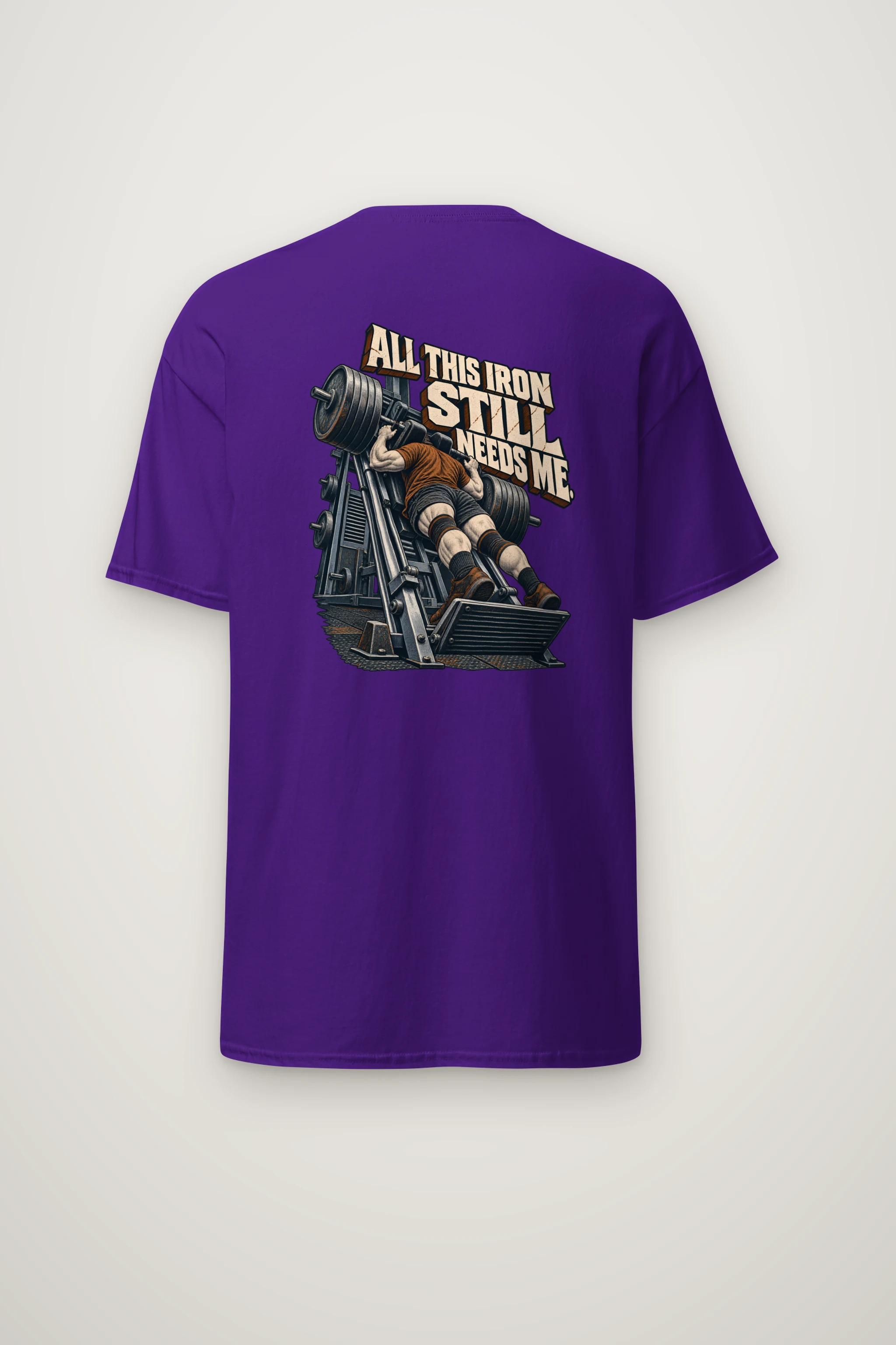 "All This Iron Still Needs Me" Heavyweight Unisex Crewneck T-shirt