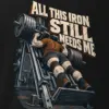 "All This Iron Still Needs Me" Men's Oversized Heavyweight Crewneck T-Shirt