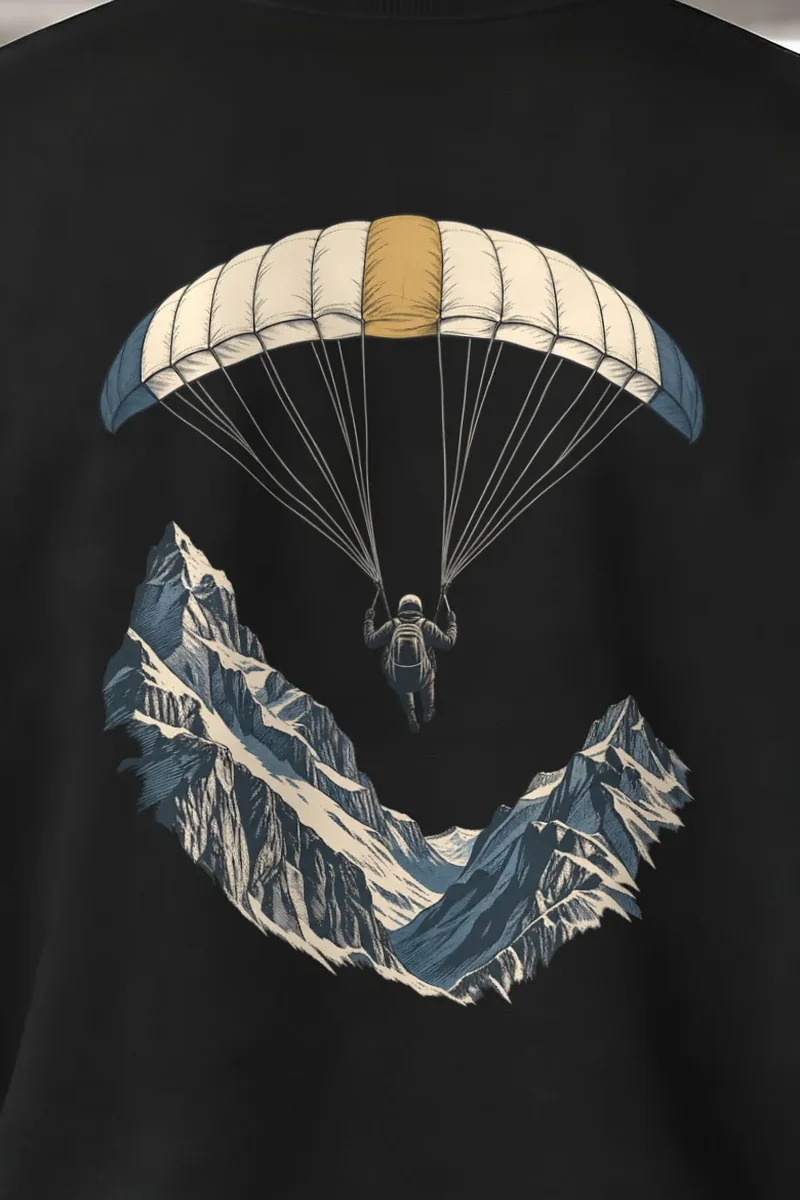 "Alpine Descent" 1 Crewneck Sweatshirt - the graphic up close