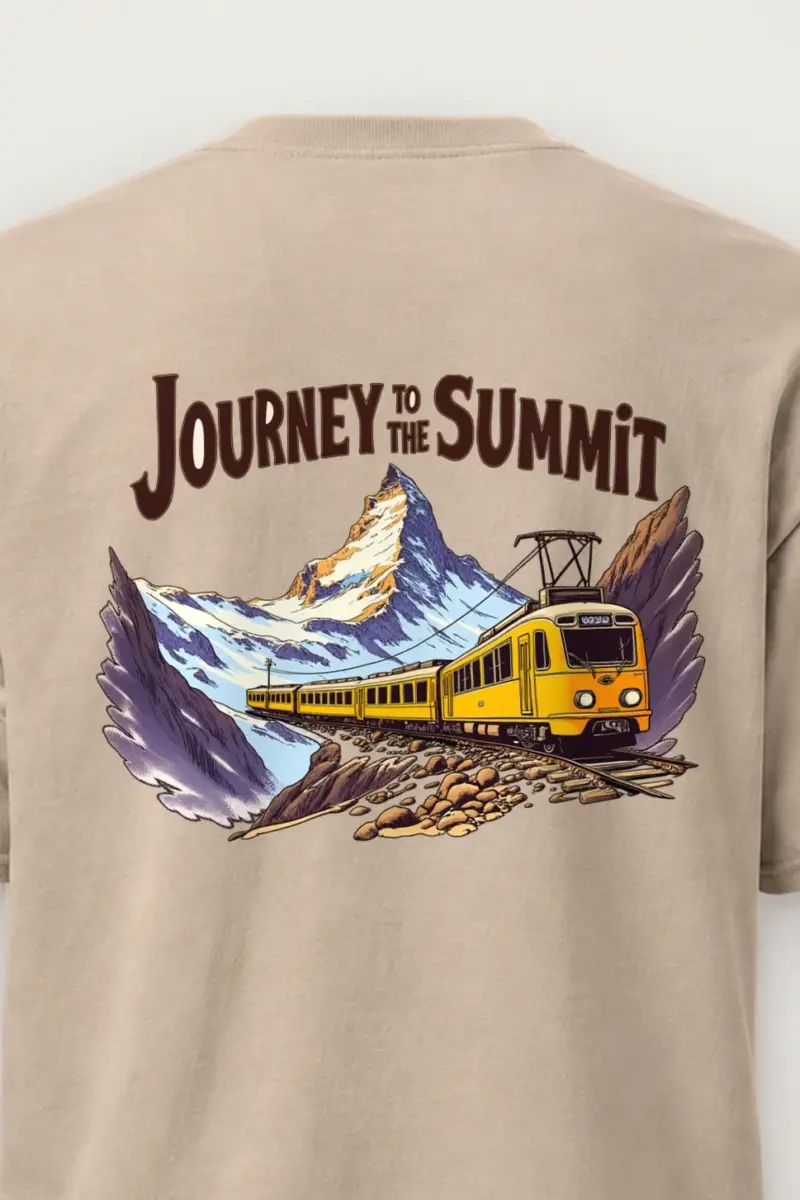 "Alpine Rail Flight" Heavyweight Unisex Crewneck T-shirt
