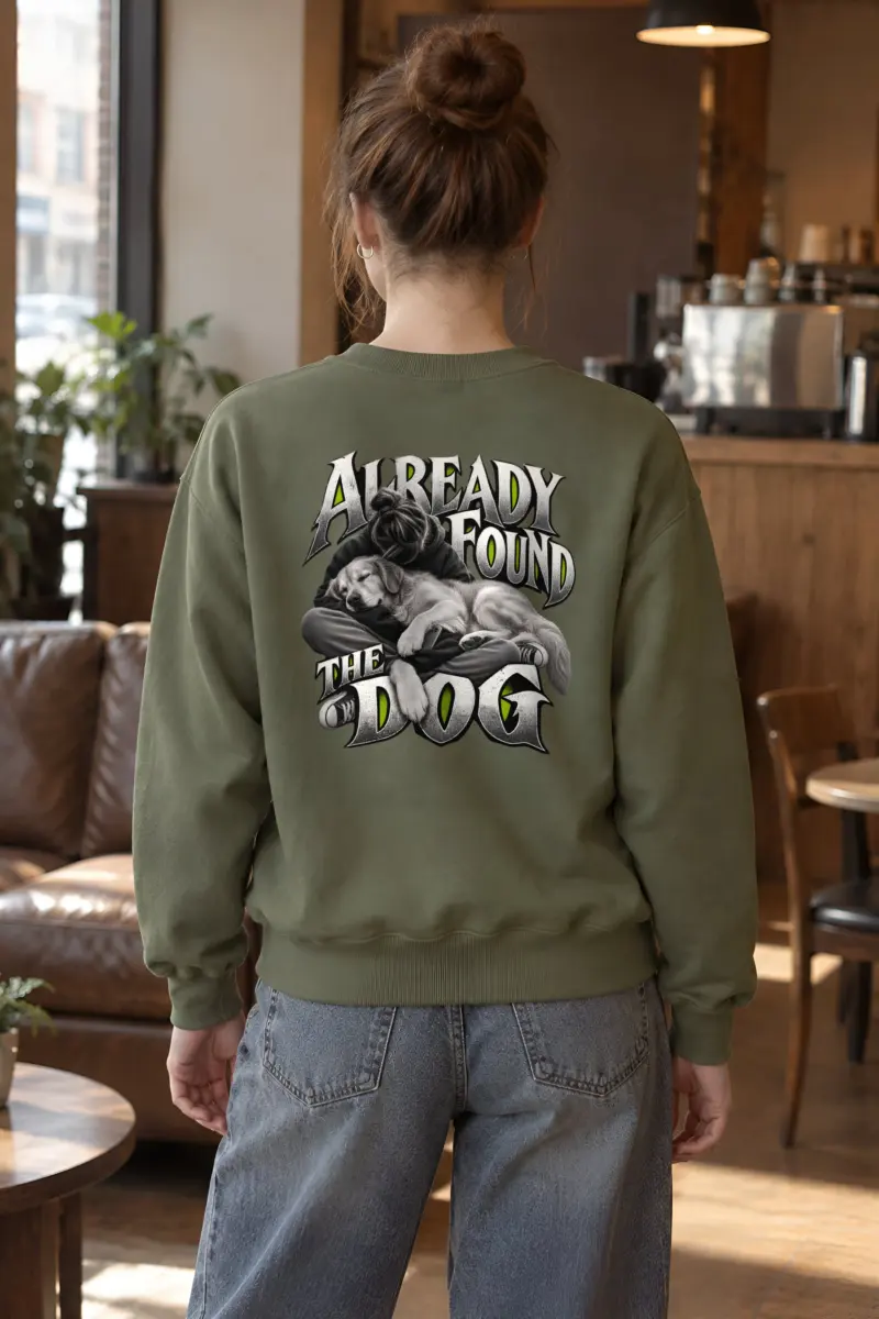“Already Found The Dog” Heavy Blend Unisex Crewneck Sweatshirt