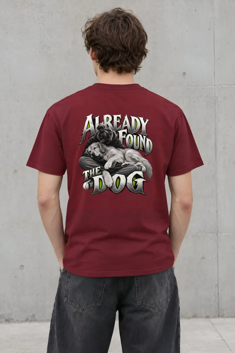 "Already Found the Dog" Heavyweight Unisex Crewneck T-shirt