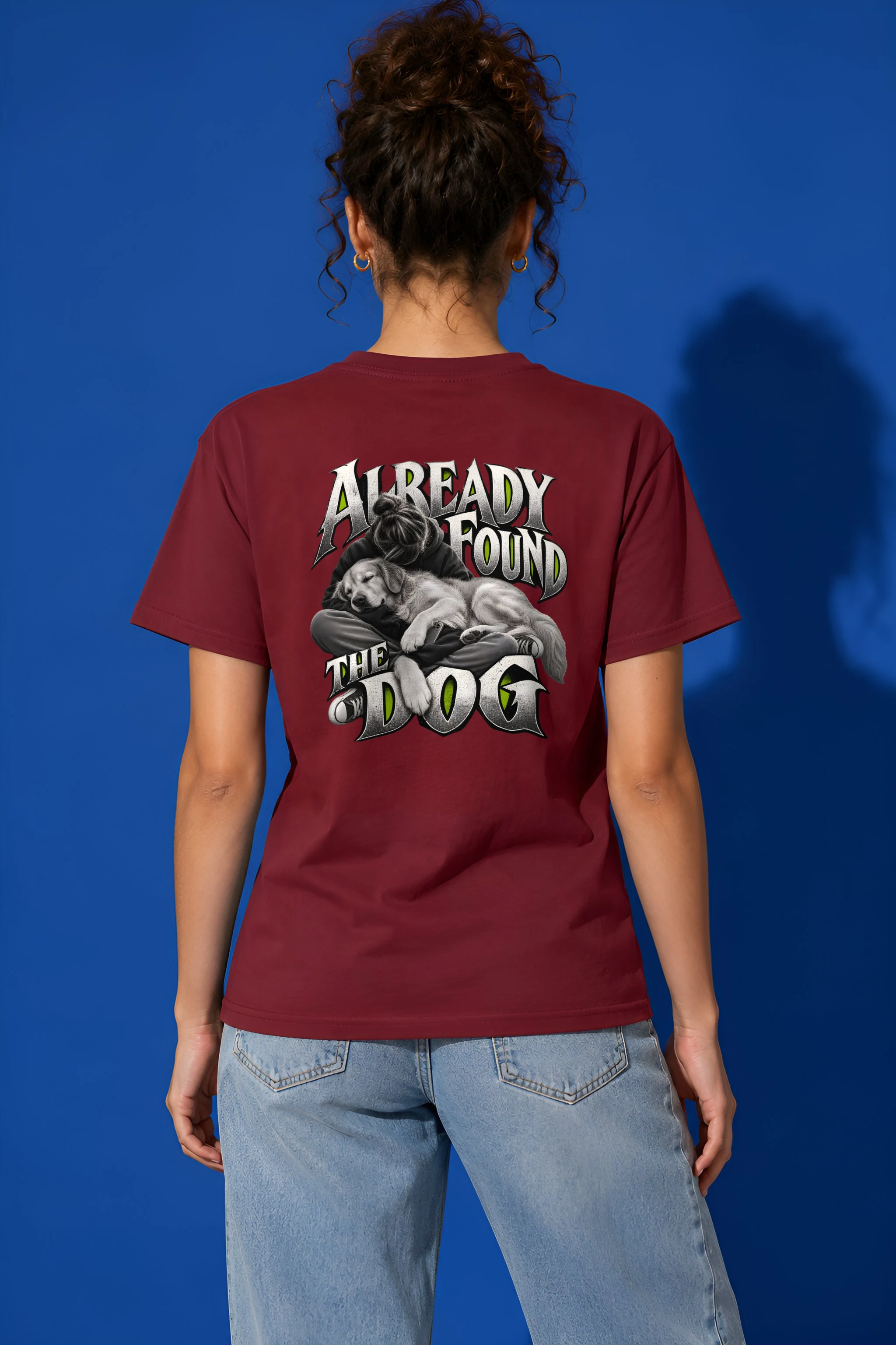 "Already Found the Dog" Heavyweight Unisex Crewneck T-shirt