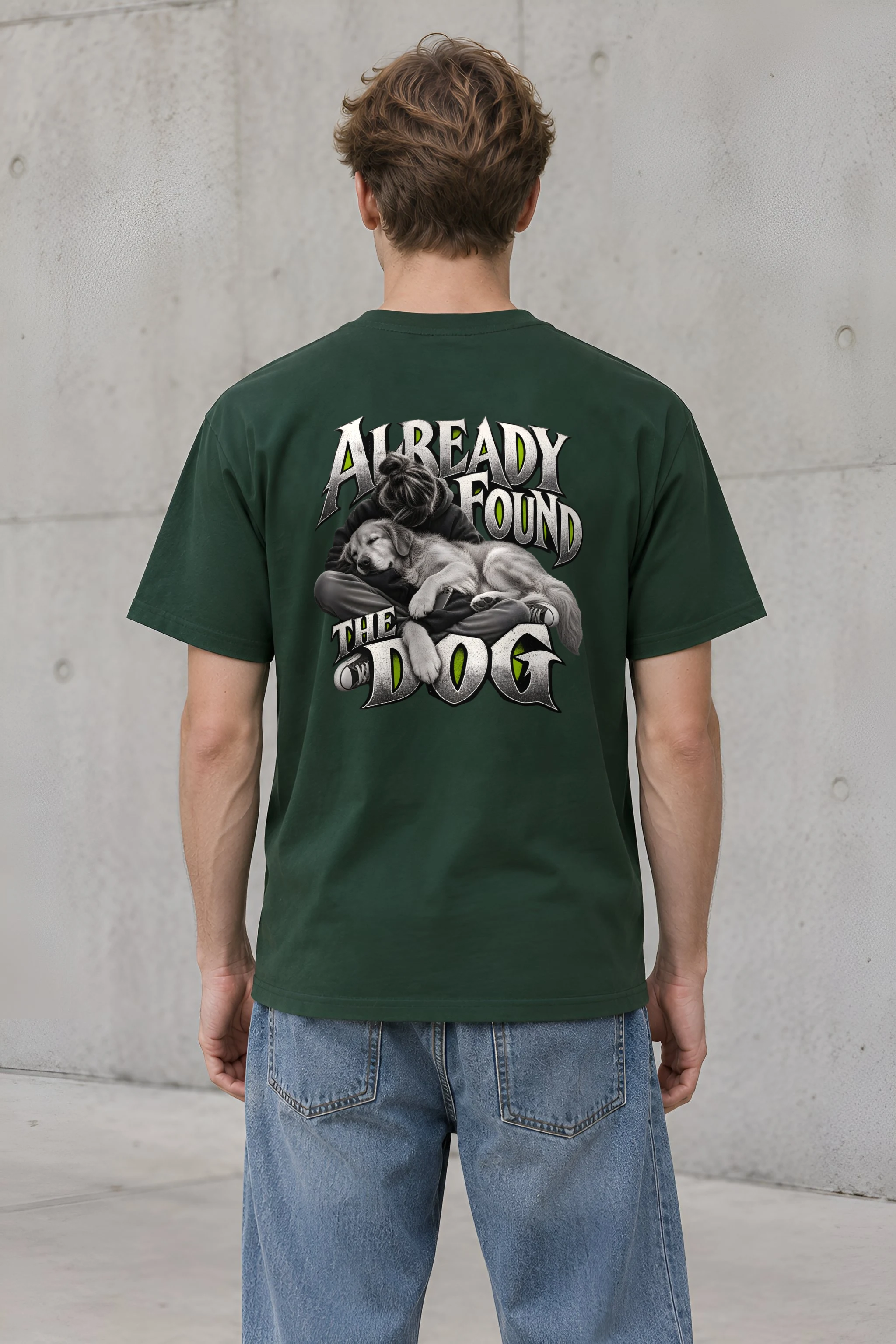 "Already Found the Dog" Heavyweight Unisex Crewneck T-shirt