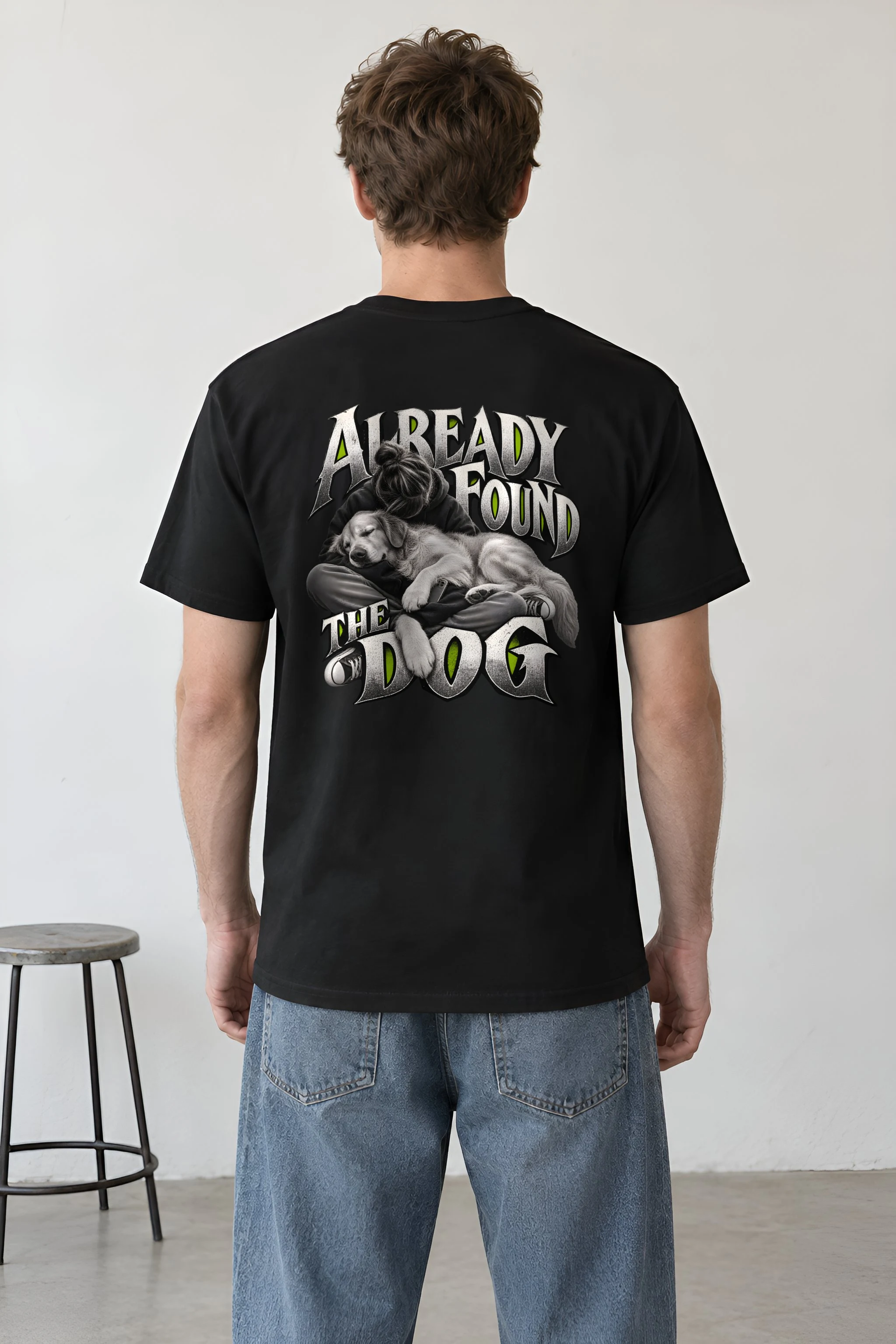 "Already Found the Dog" Heavyweight Unisex Crewneck T-shirt