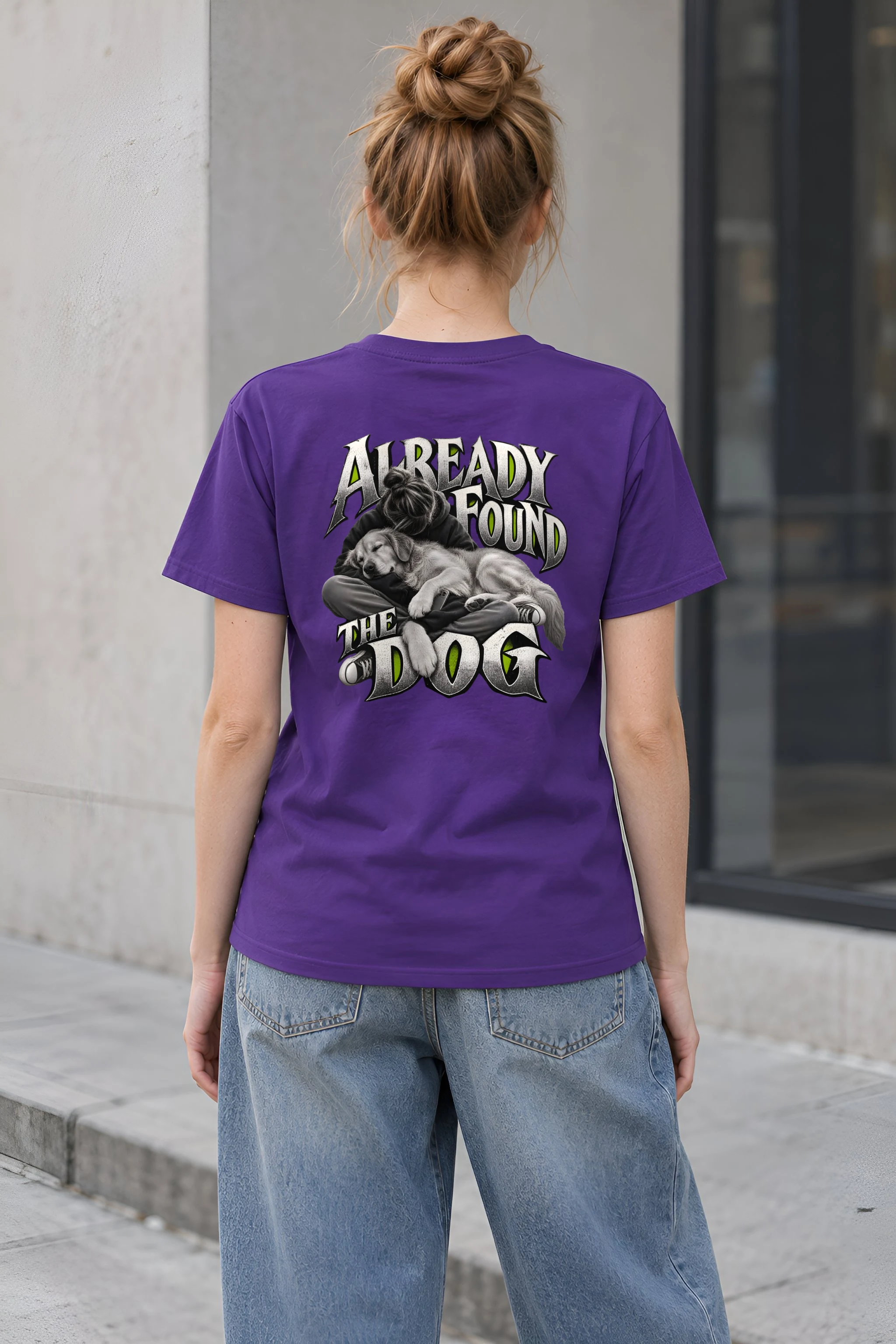 "Already Found the Dog" Heavyweight Unisex Crewneck T-shirt