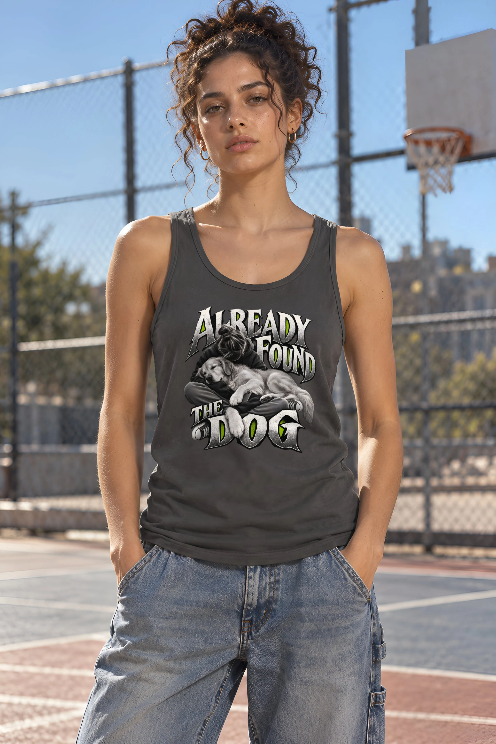 "Already Found the Dog" Unisex Jersey Tank