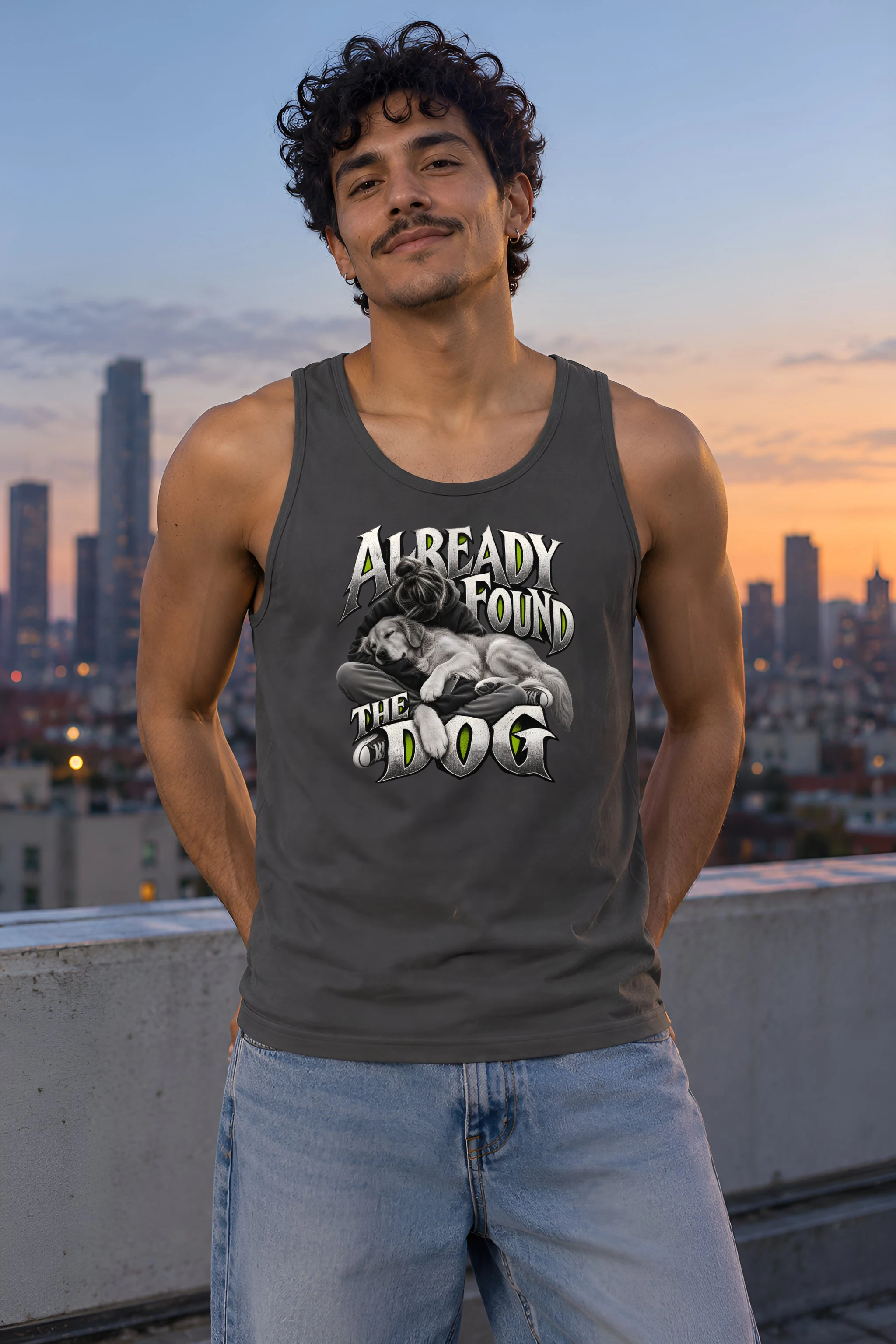 "Already Found the Dog" Unisex Jersey Tank