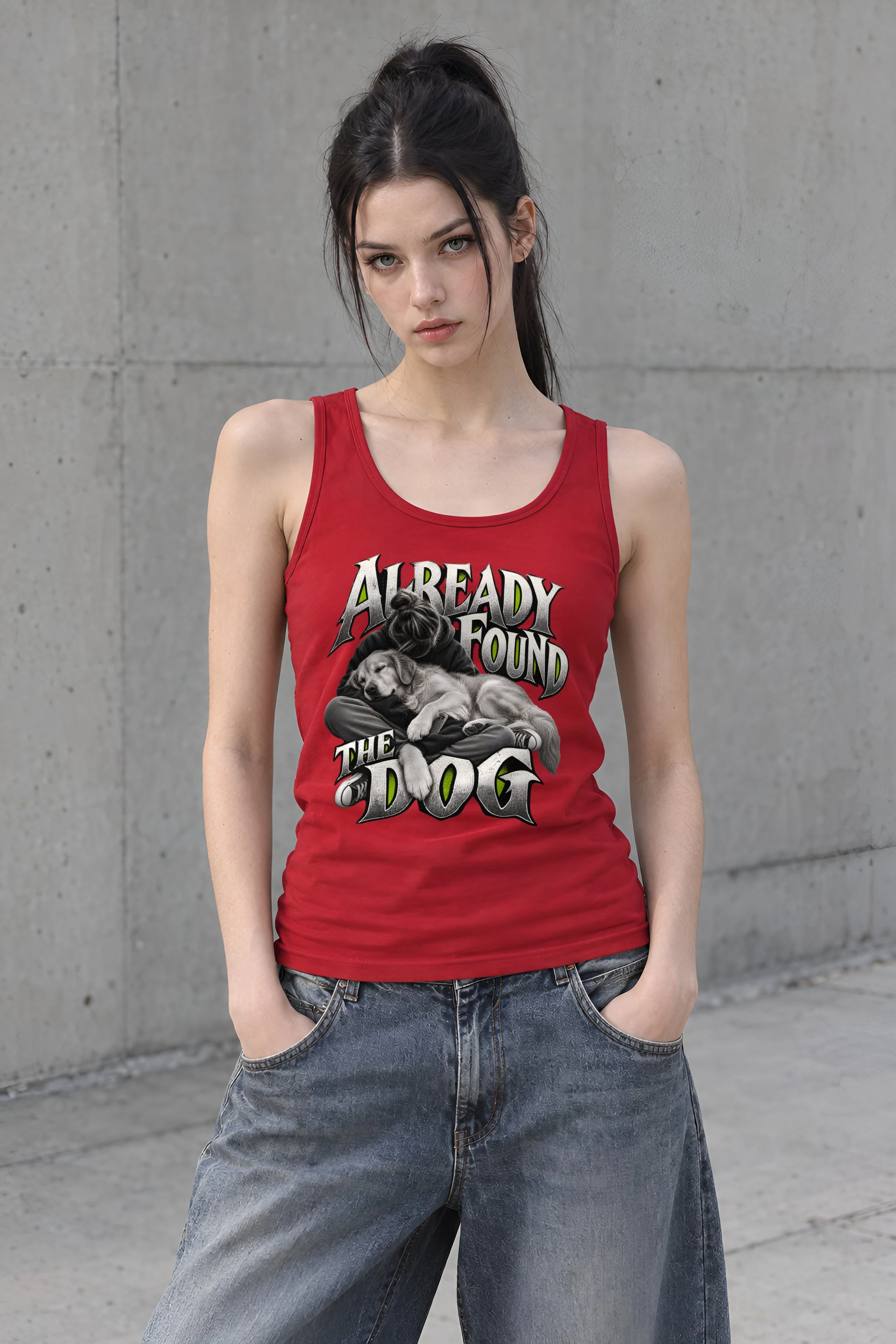 "Already Found the Dog" Unisex Jersey Tank