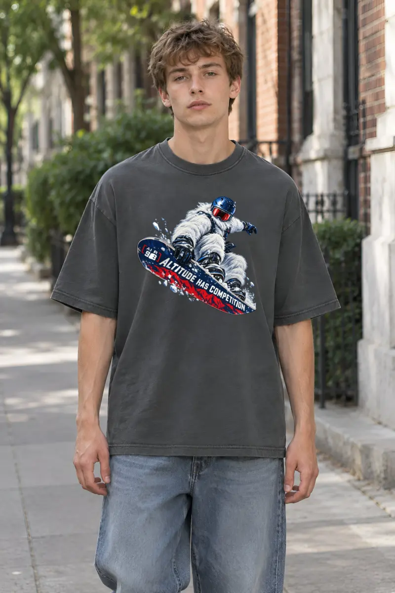 "Altitude Has Competition" Unisex Oversized Heavyweight Crewneck T-Shirt