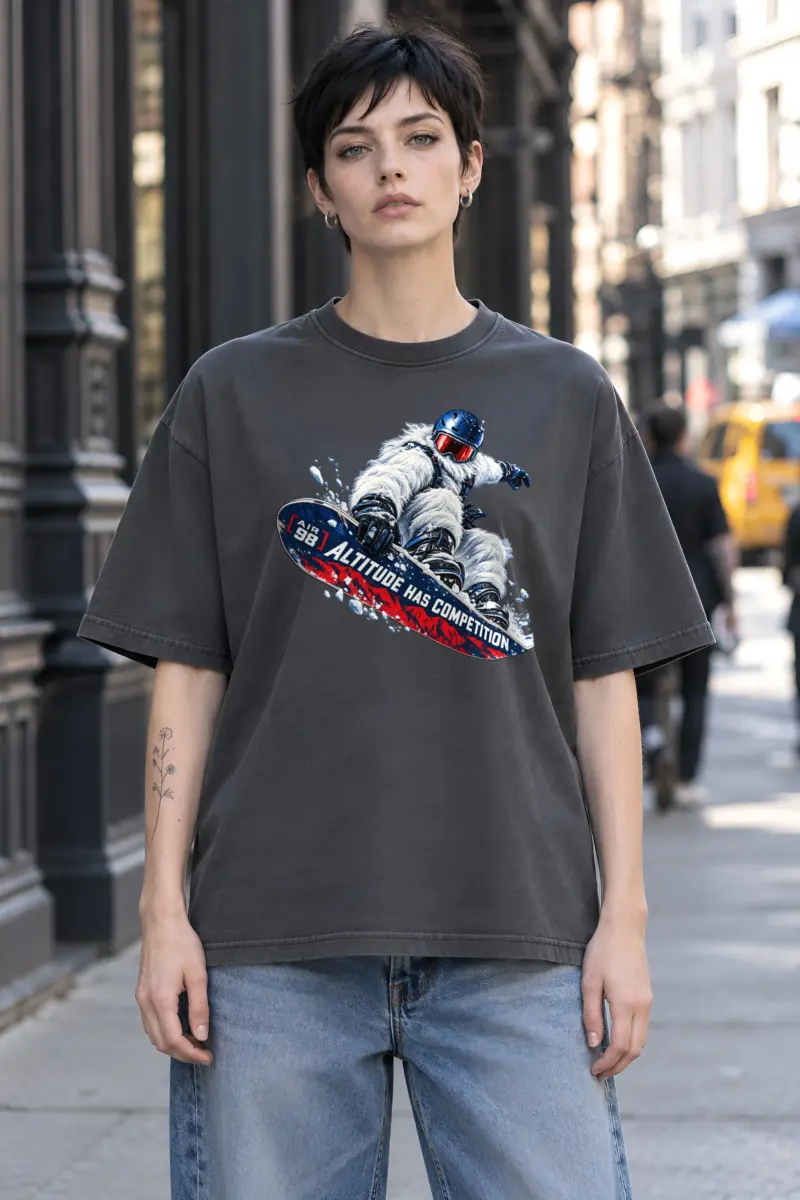 "Altitude Has Competition" Unisex Oversized Heavyweight Crewneck T-Shirt