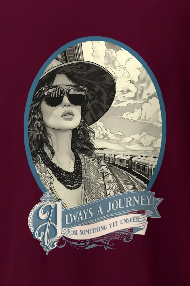 "Always A Journey" Heavyweight Unisex Crewneck T-shirt