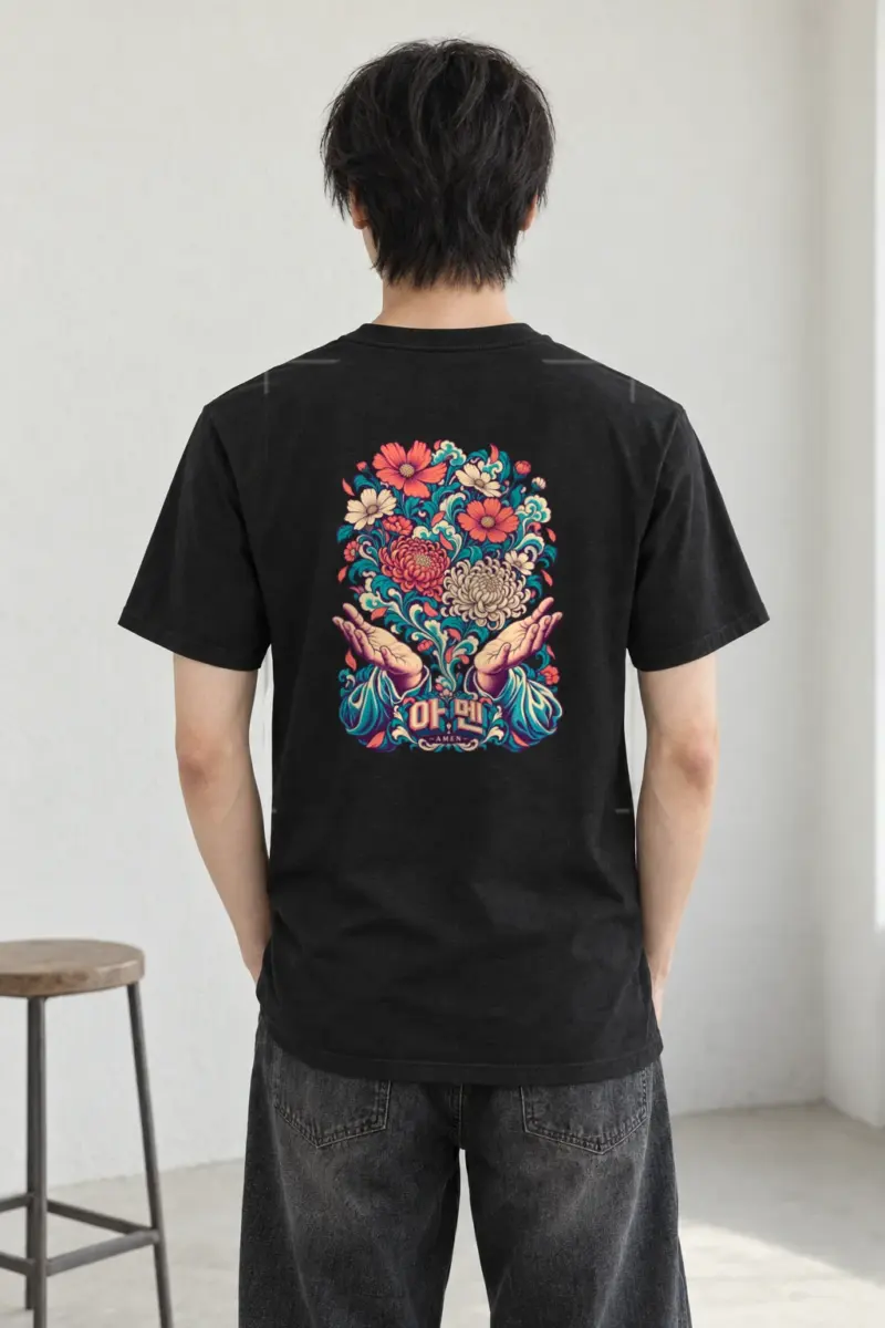 "Amen Bloom" Heavyweight Unisex Crewneck T-shirt