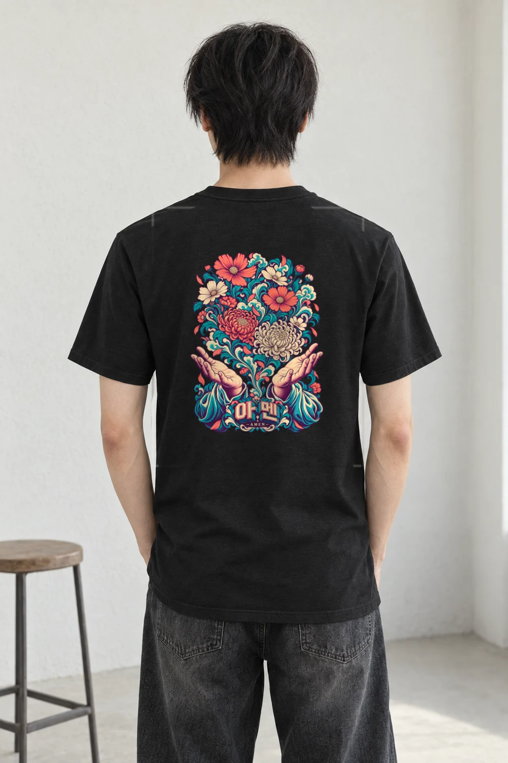 "Amen Bloom" Heavyweight Unisex Crewneck T-shirt