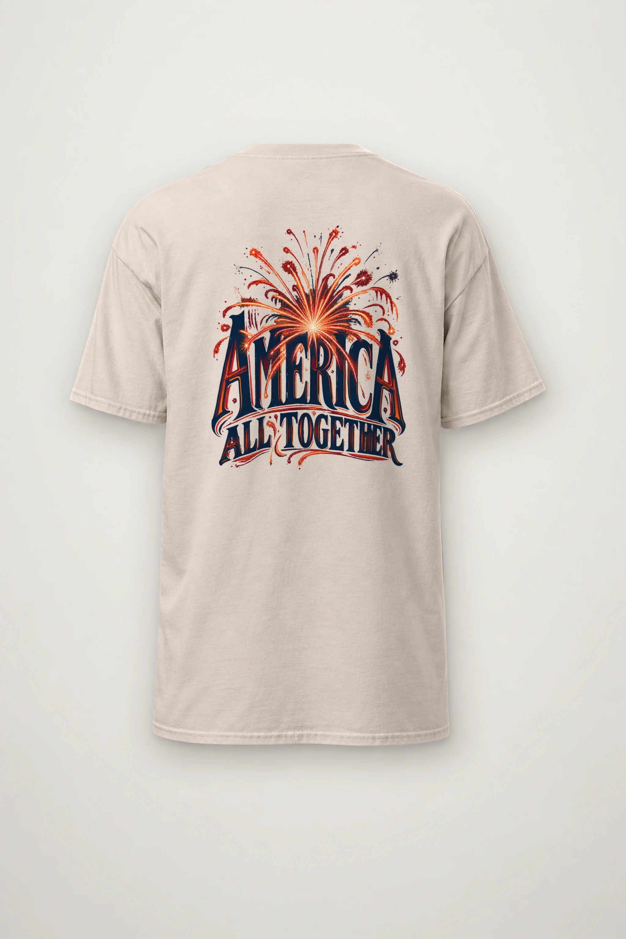 "America All Together" Heavyweight Unisex Crewneck T-shirt