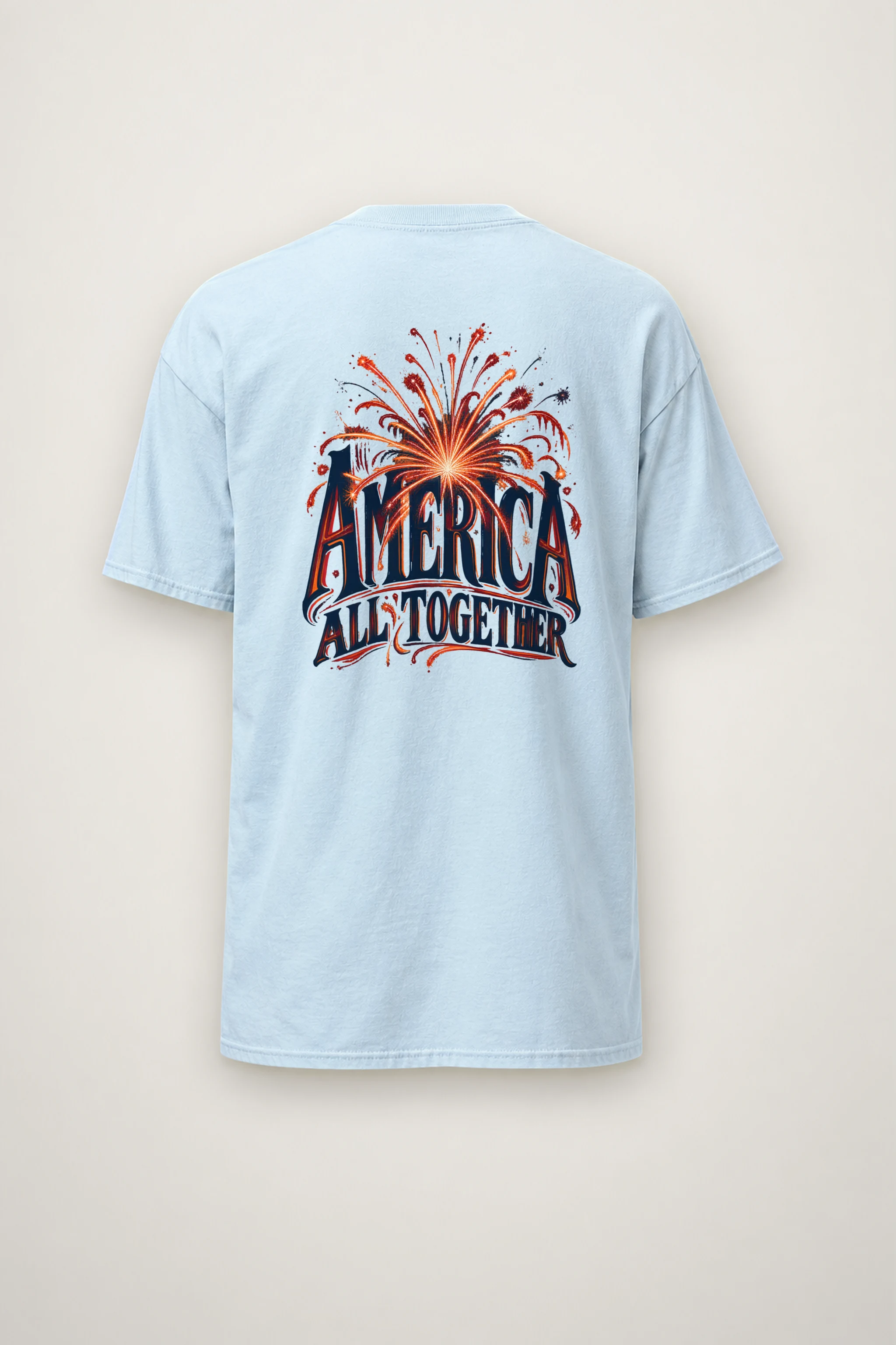 "America All Together" Heavyweight Unisex Crewneck T-shirt