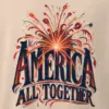 "America All Together" Men's Oversized Heavyweight Crewneck T-Shirt