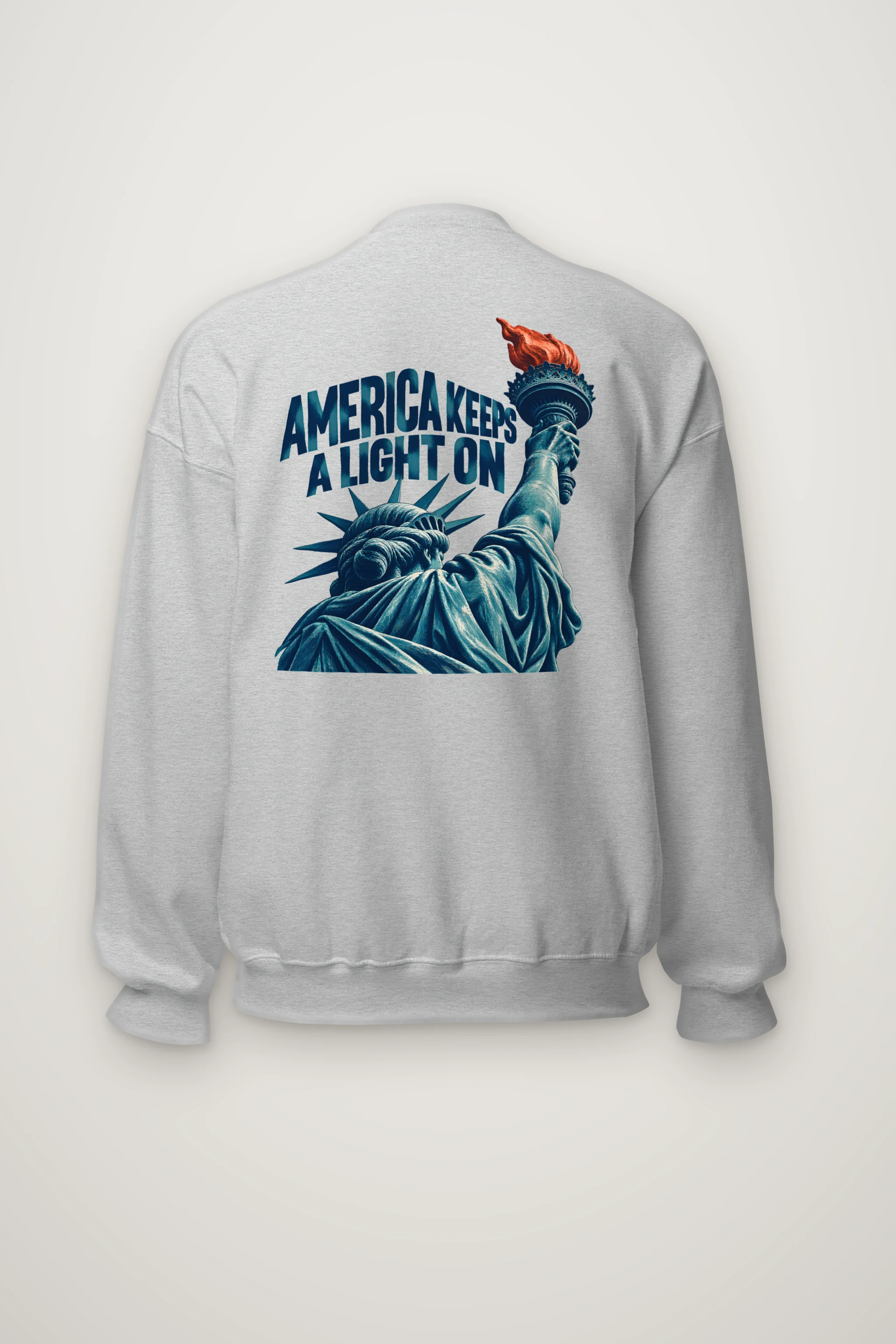 "America Keeps a Light On" Heavy Blend Unisex Crewneck Sweatshirt