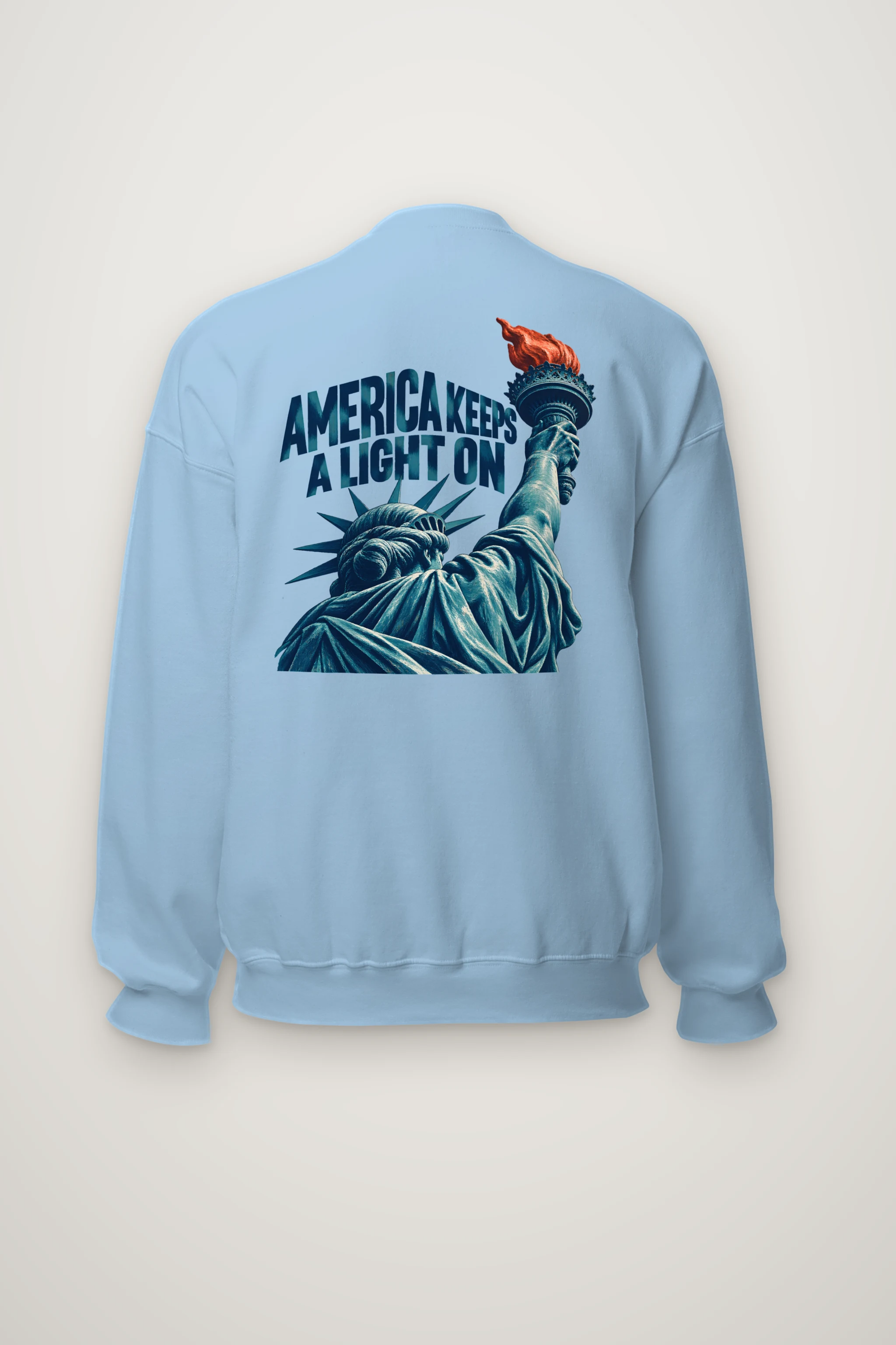 "America Keeps a Light On" Heavy Blend Unisex Crewneck Sweatshirt