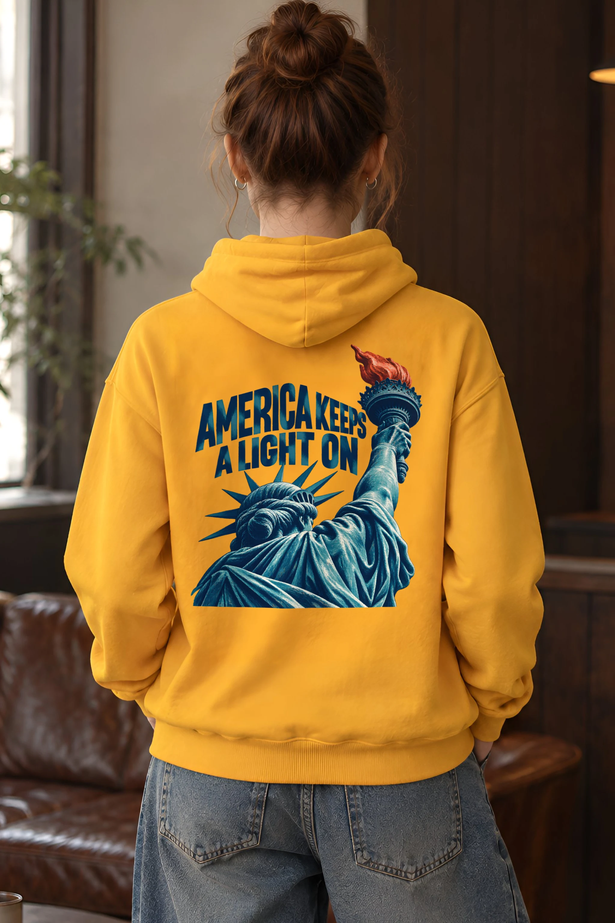 "America Keeps a Light On" Heavy Blend Unisex Pullover Hoodie