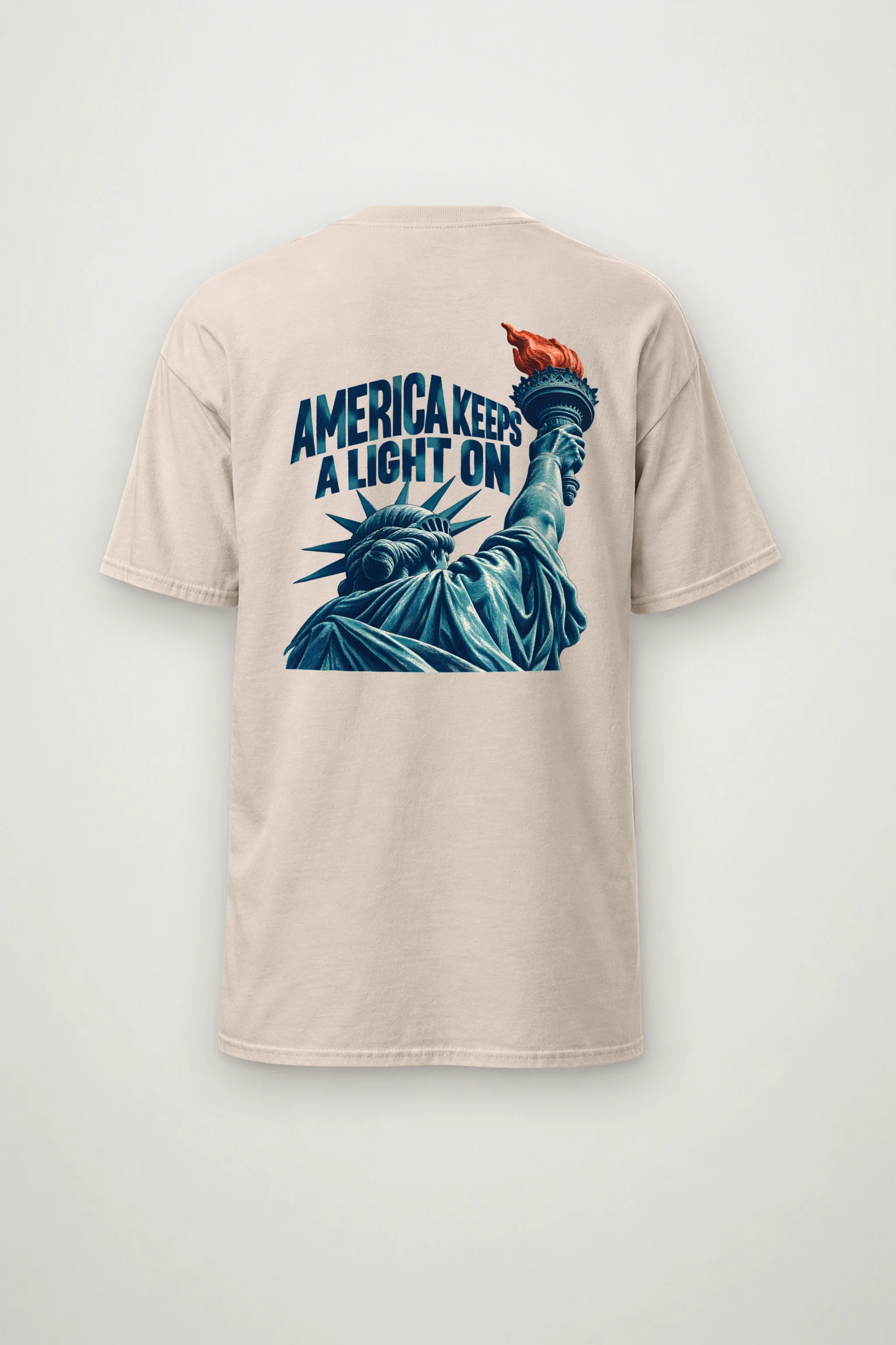 "America Keeps a Light On" Heavyweight Unisex Crewneck T-shirt