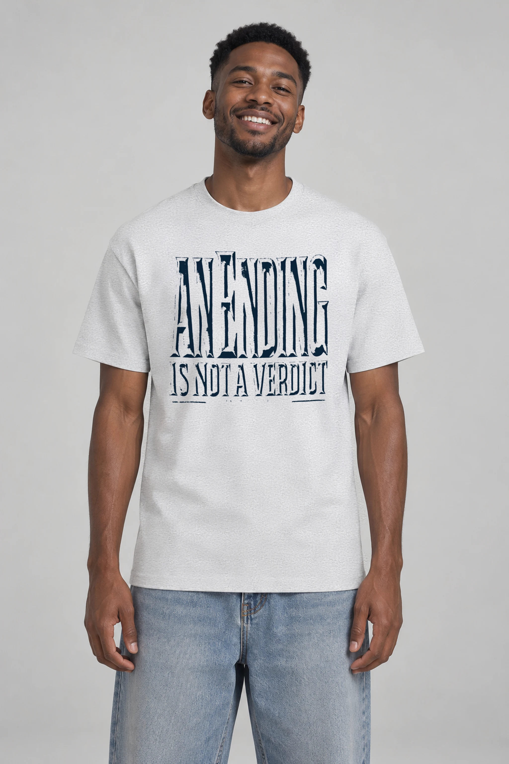 "An Ending Is Not a Verdict" Heavyweight Unisex Crewneck T-shirt