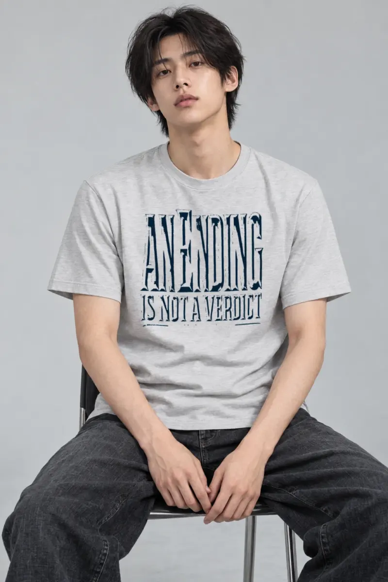 "An Ending Is Not a Verdict" Heavyweight Unisex Crewneck T-shirt