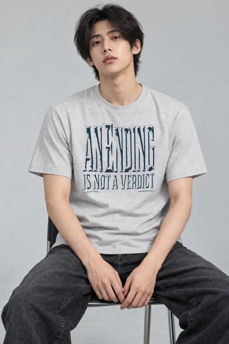 "An Ending Is Not a Verdict" Heavyweight Unisex Crewneck T-shirt