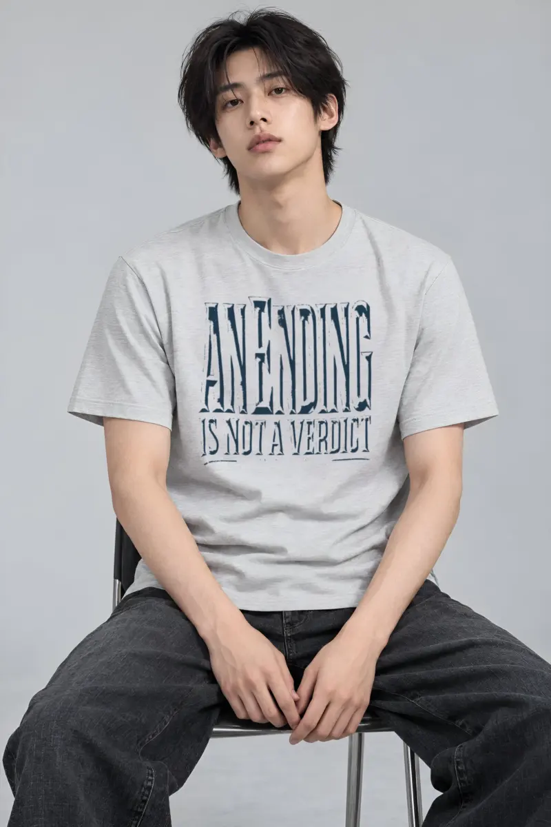 "An Ending Is Not a Verdict" Heavyweight Unisex Crewneck T-shirt