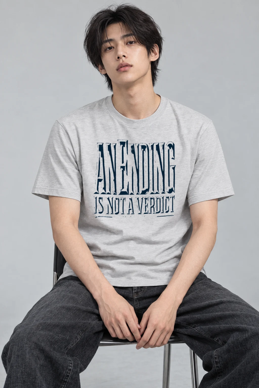 "An Ending Is Not a Verdict" Heavyweight Unisex Crewneck T-shirt