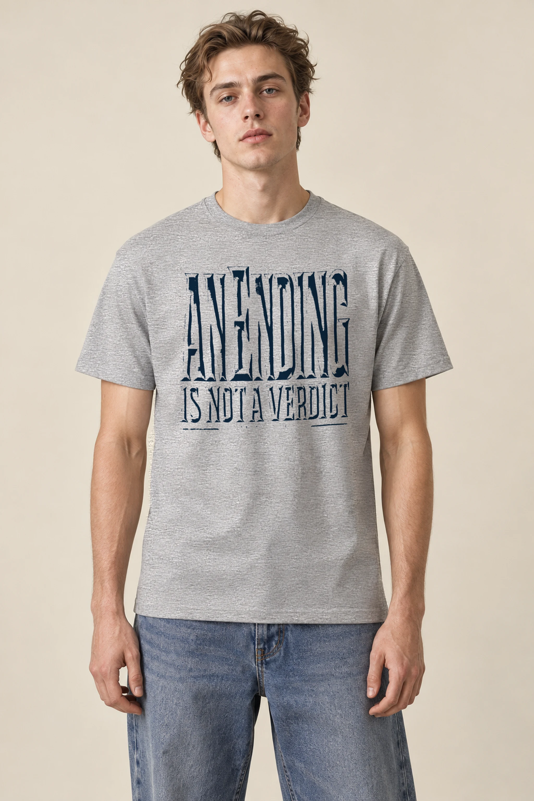 "An Ending Is Not a Verdict" Heavyweight Unisex Crewneck T-shirt